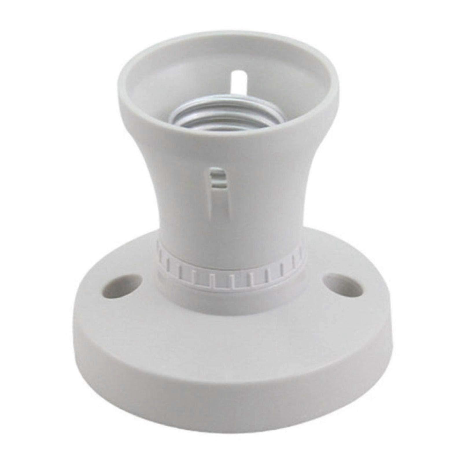 Screw Light Bulb Socket Holder, E27 Edison Plastic Lamp Socket Base, Straight Socket, Wall Adapter, Ceiling Pendant