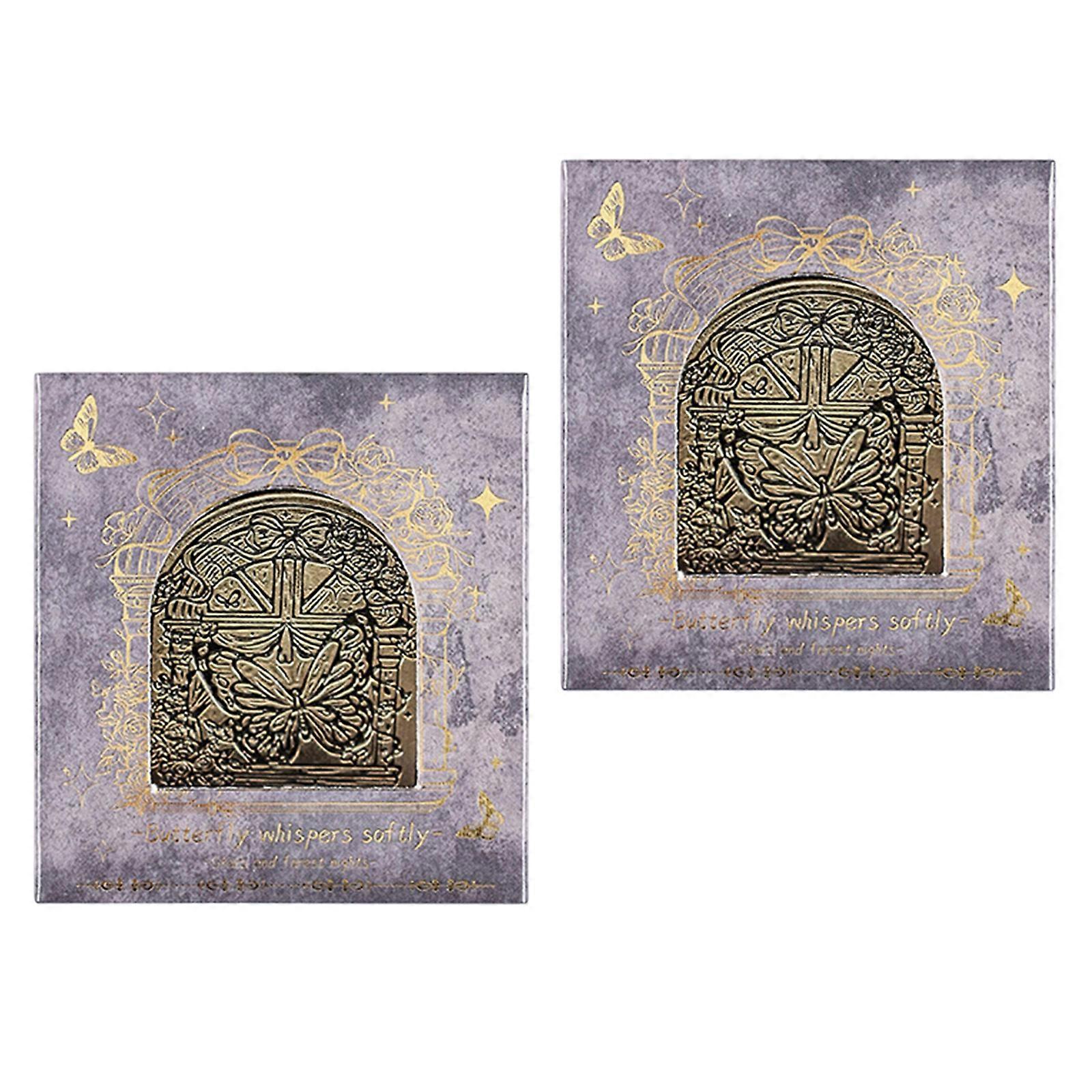 2Pcs Antique Note Paper Clip Journaling Page Clip For Book Notebook Journal Planner Documents Receipt Organization Multicolor