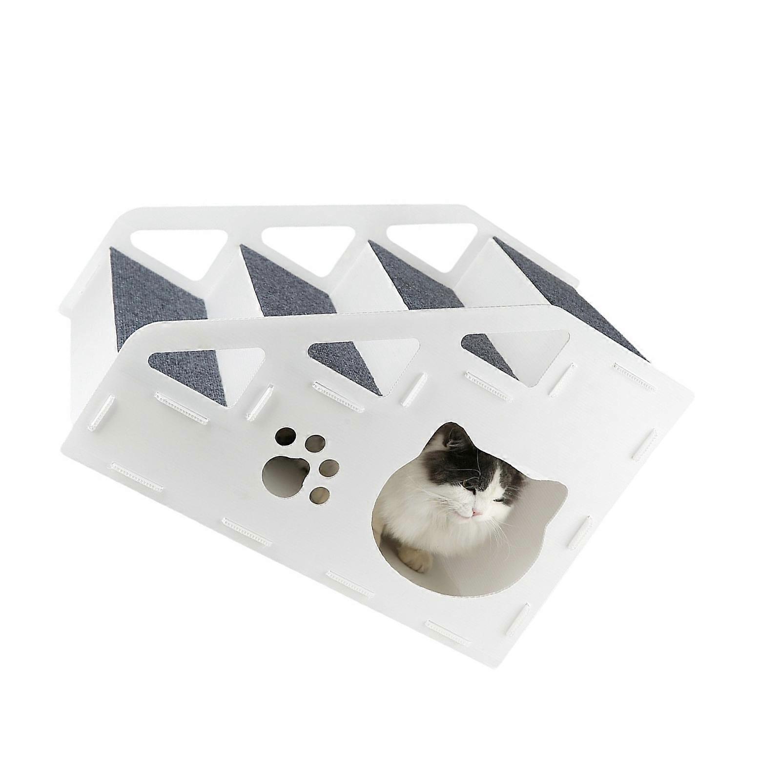 Indoor Portable Dog Ramp with Adjustable 3/4 Levels Stable Access For Small Pet,for Sofa and Bed Storage Box Multicolor