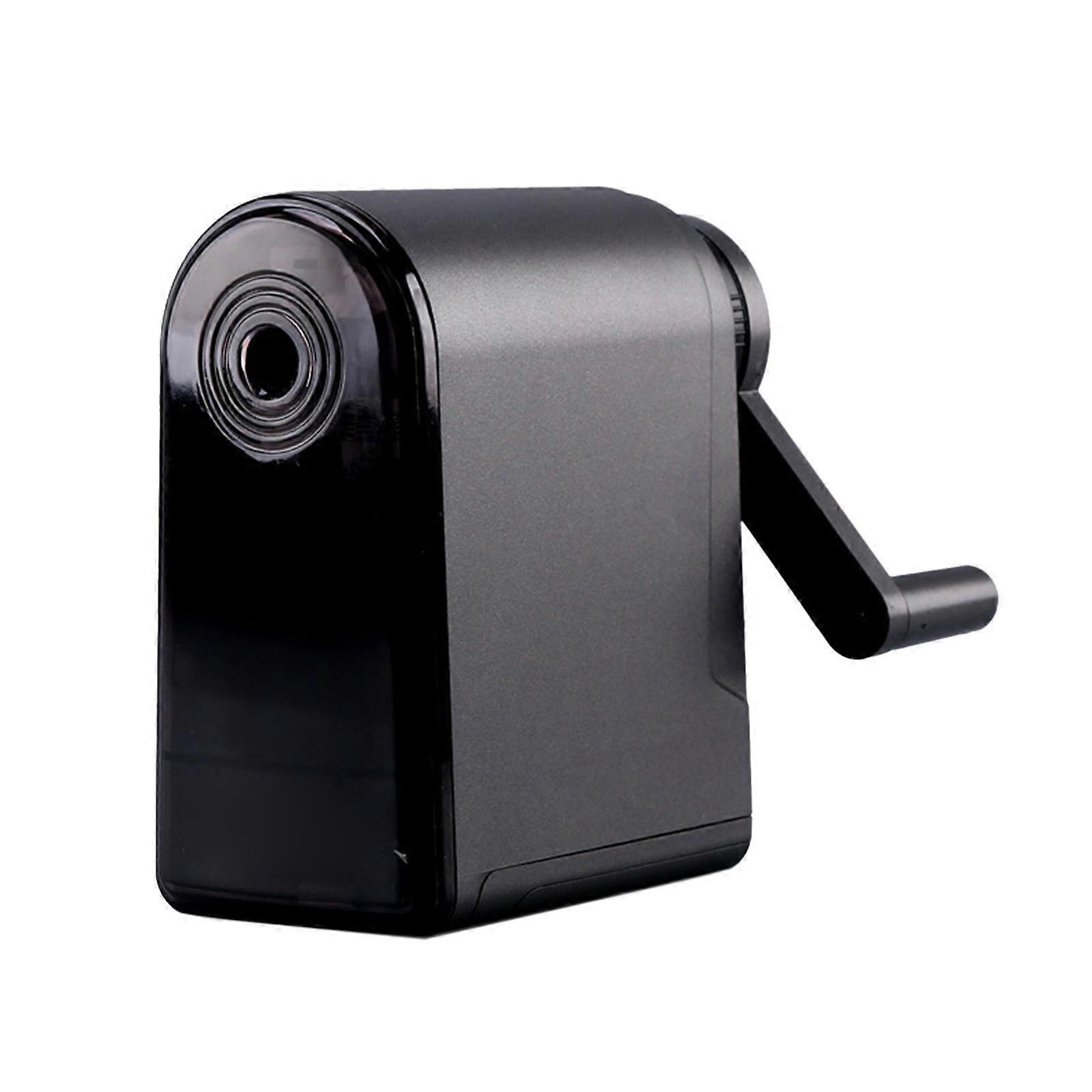 Ergonomic Manual Pencil Sharpener with Shavings Container Adjustable Thickness for 6-8MM Wood Pencil Sketch Pencil Multicolor