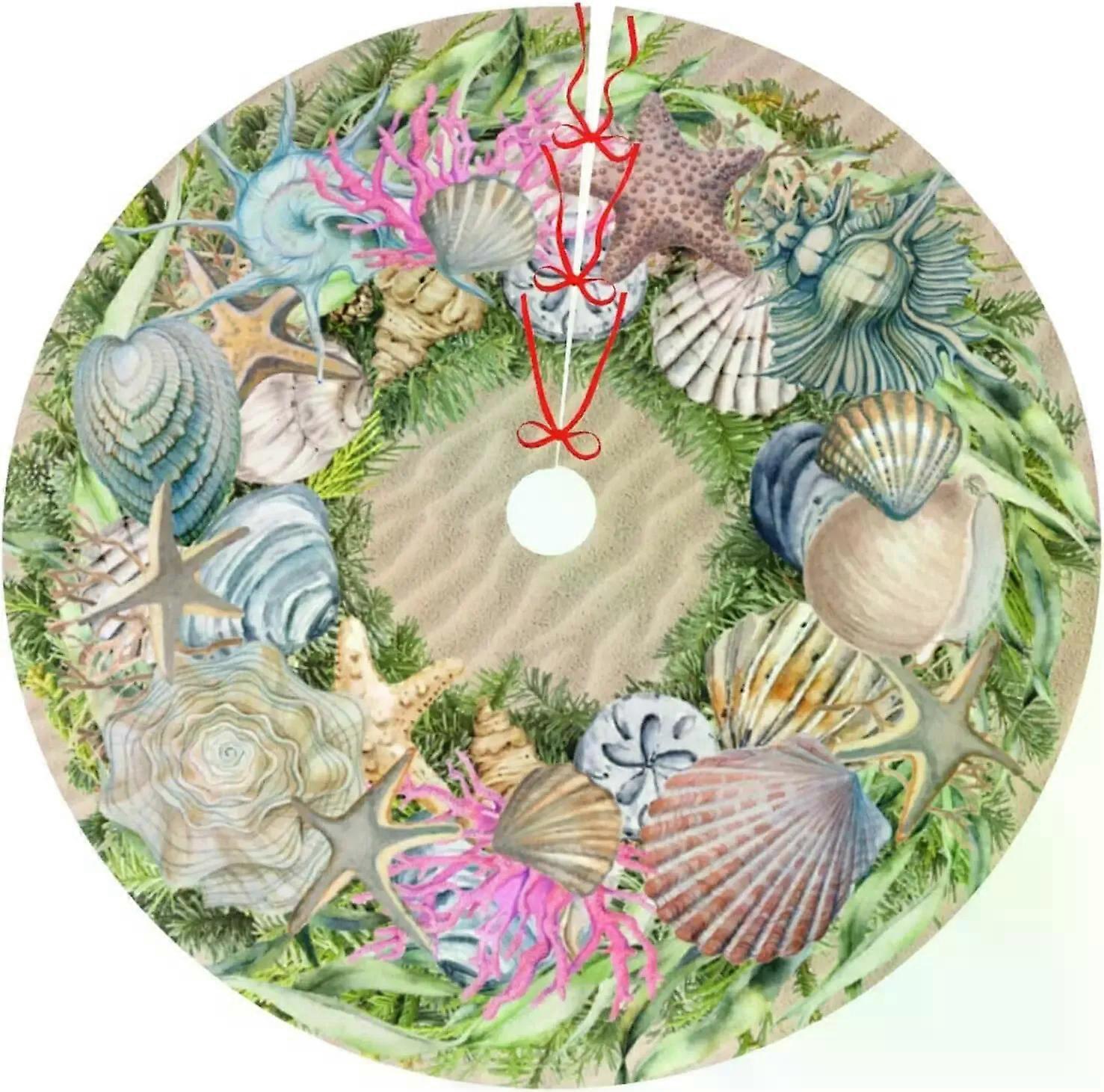 Árvore de Natal com cardeal de inverno, estilo fazenda, com neve, saia para árvore de Natal para o Natal, Halloween, festas de Ano Novo e outras comemorações.