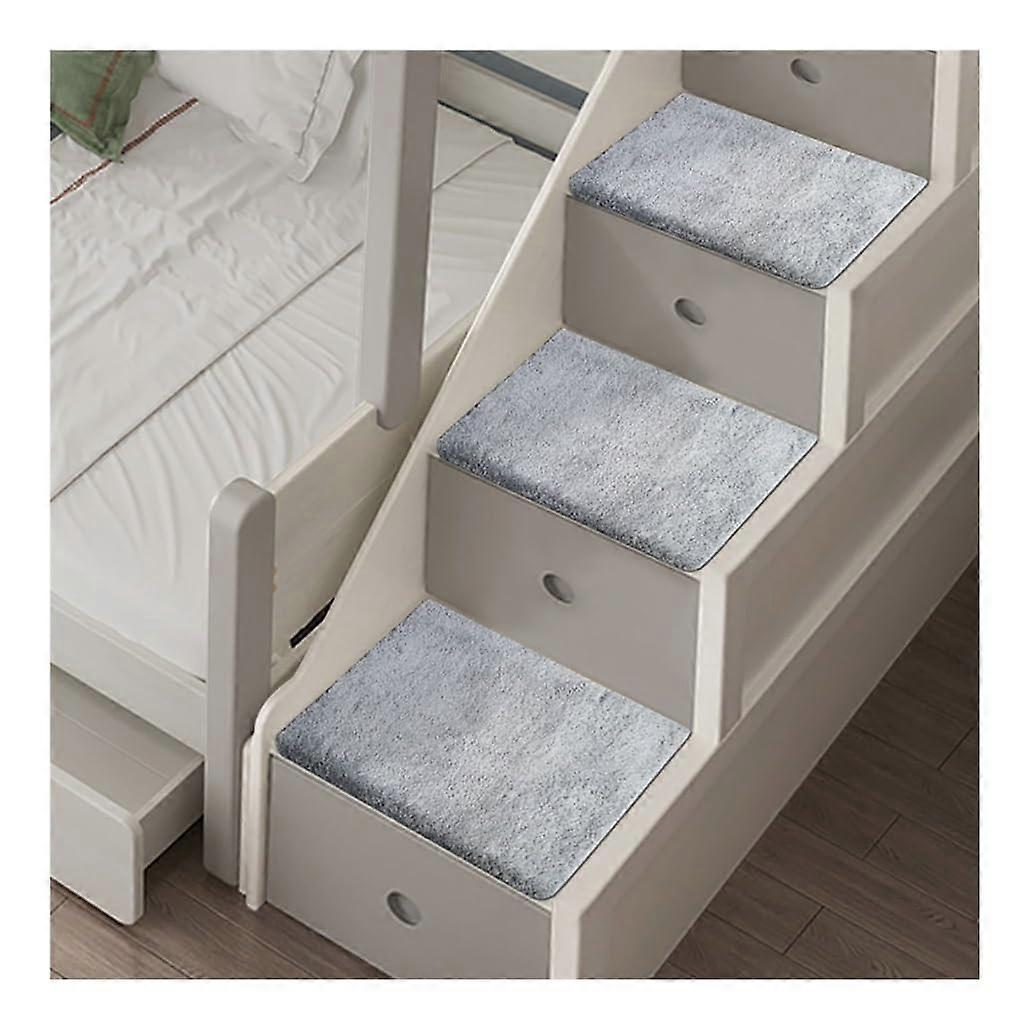 Bunk Bed Ladder Step Mats Non Slip Carpet Pads for Kids Dorm Loft, 2 Pack Grey 44x28cm