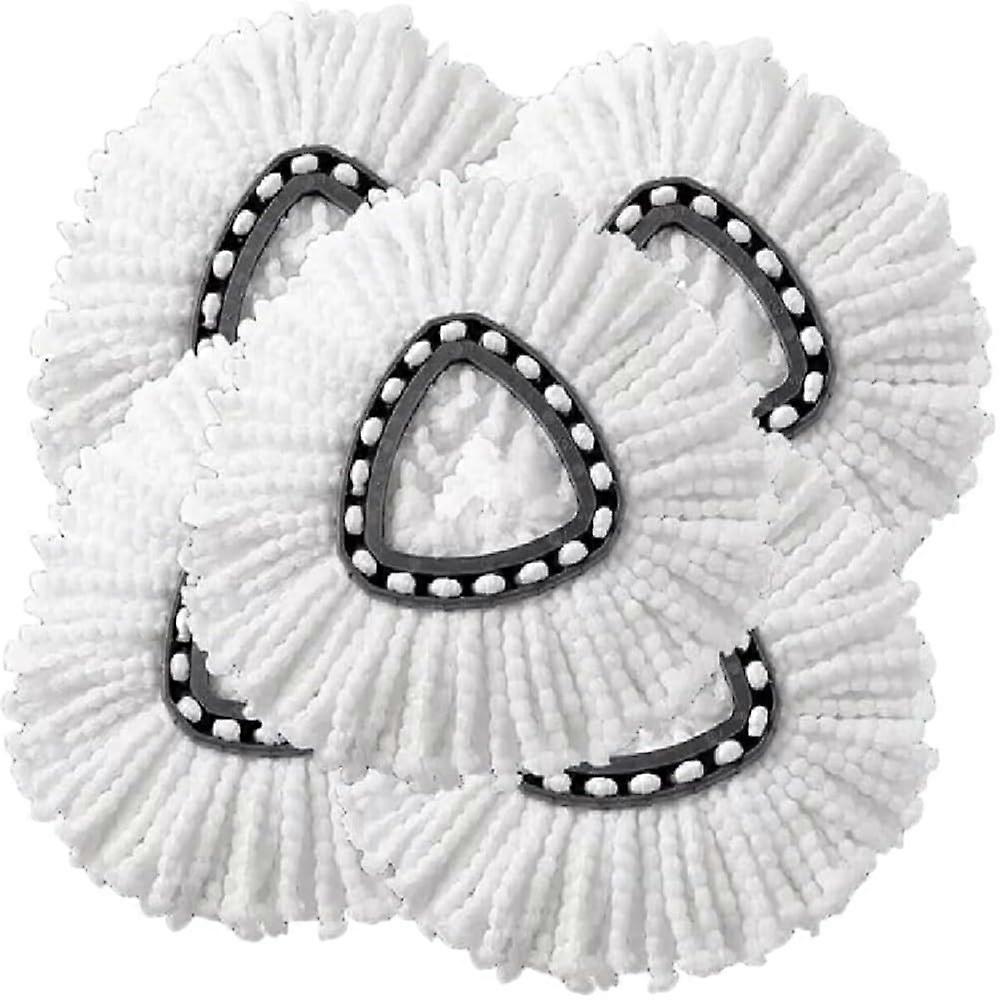 Replacement Microfiber Mop Heads Compatible with Spin Mop Refills Easy Floor Cleaning (Set of 5)