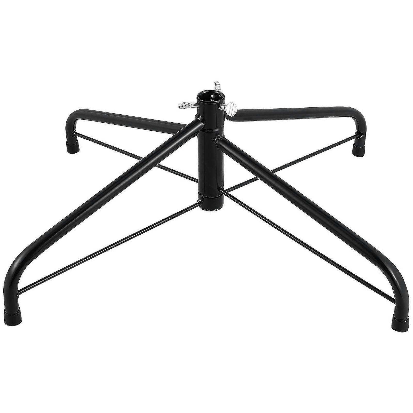 Christmas Tree Stand for Real Trees with Folding Movable Bracket Base for Indoor Holiday Decor, Fits 0.7 Inch Pole