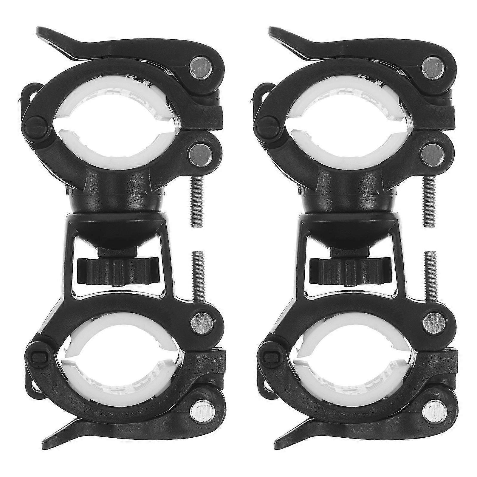Mountain Bike Flashlight Mount Universal 720° Rotation Adjustable Angle 2Pcs