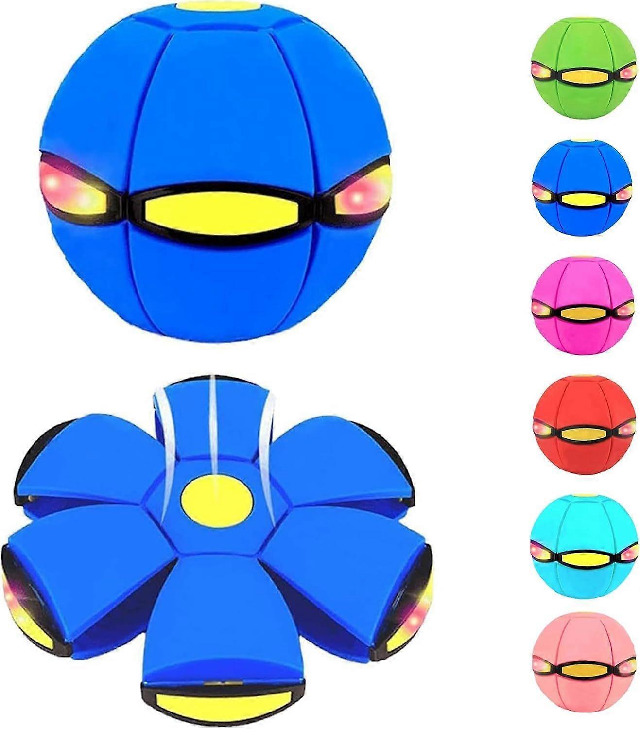 unique Magic Ball, Magic Bouncing Ball with 6 Light, Dual Form Freely Switchable (Blue)