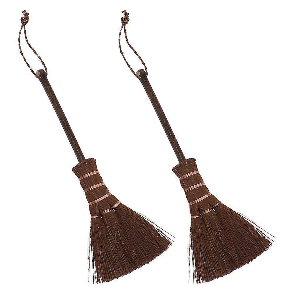 Mini Handheld Broom for Office Cleaning with Compact Design 2Pcs