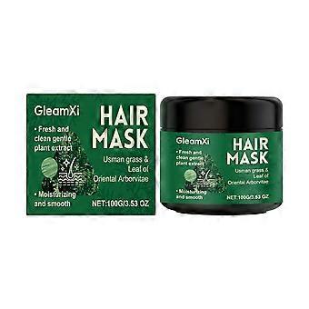 Hair Mask & Scalp Treatment with Usman Grass & Biota Orientalis Leaf Extract - Deep Conditioner for Dry Damaged Hair, Moisturizing and Smoothing Hair