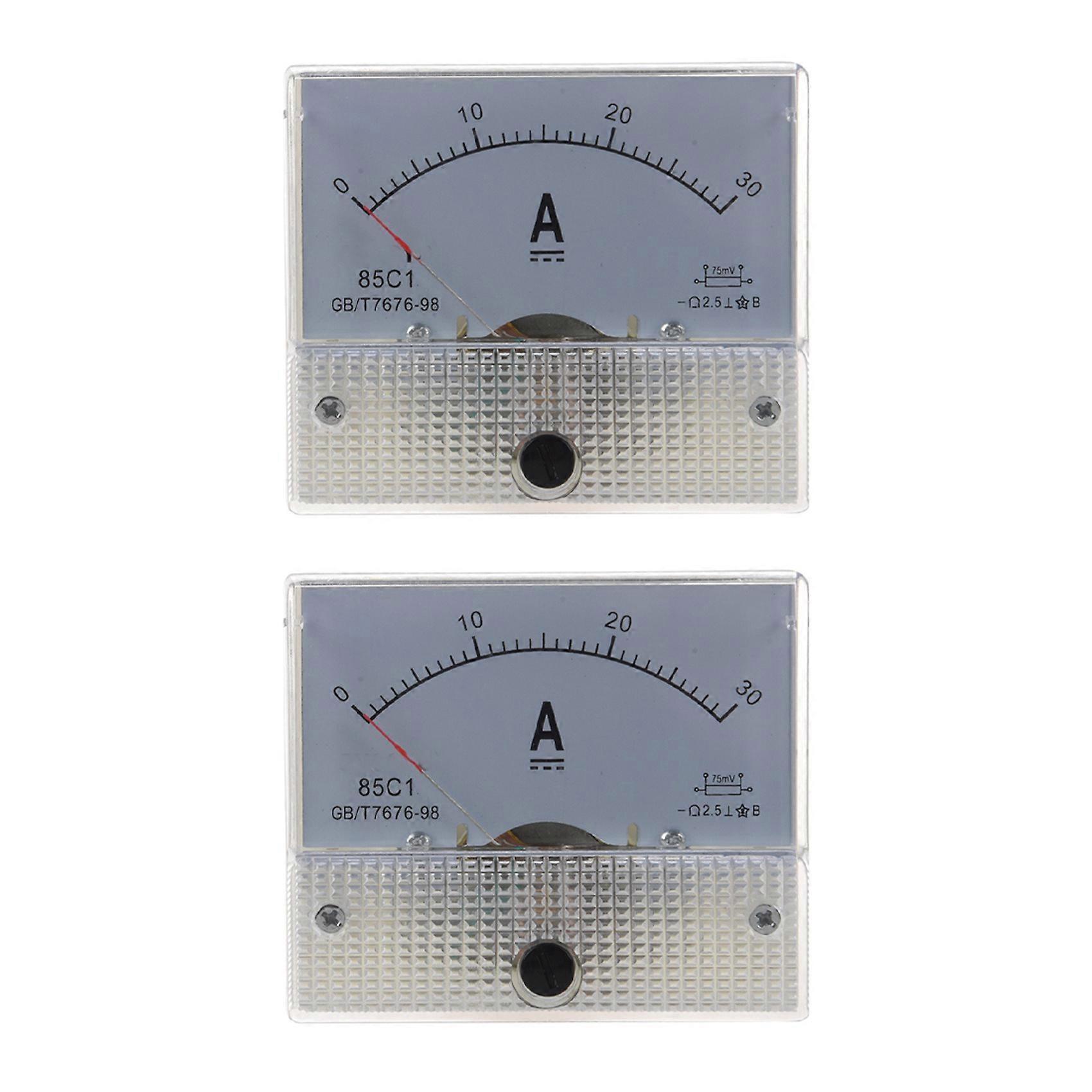 2X 85C1 Analog Current Panel Meter DC 30A AMP Ammeter