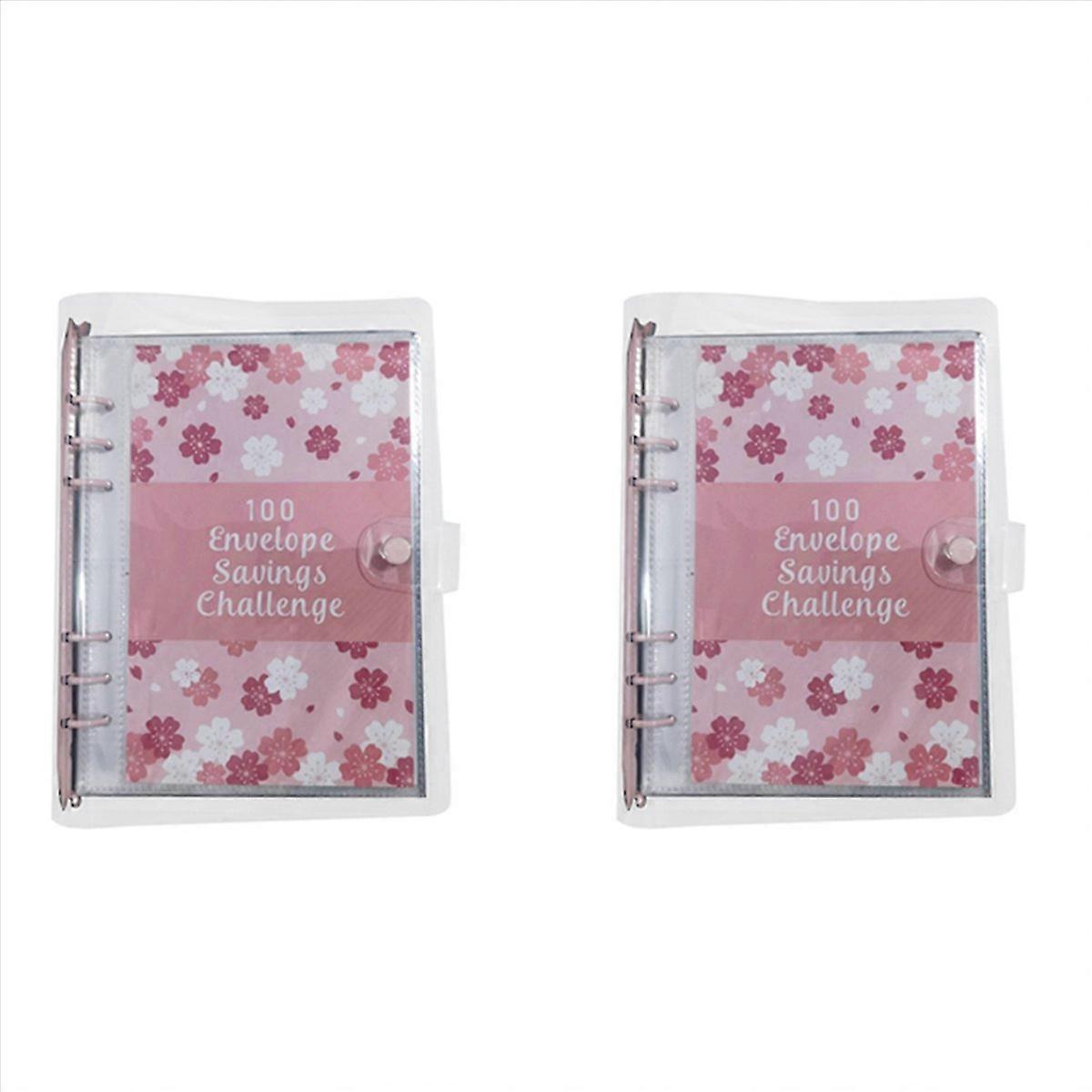 100 Envelope Challenge Savings Binder for Budget Planning Red