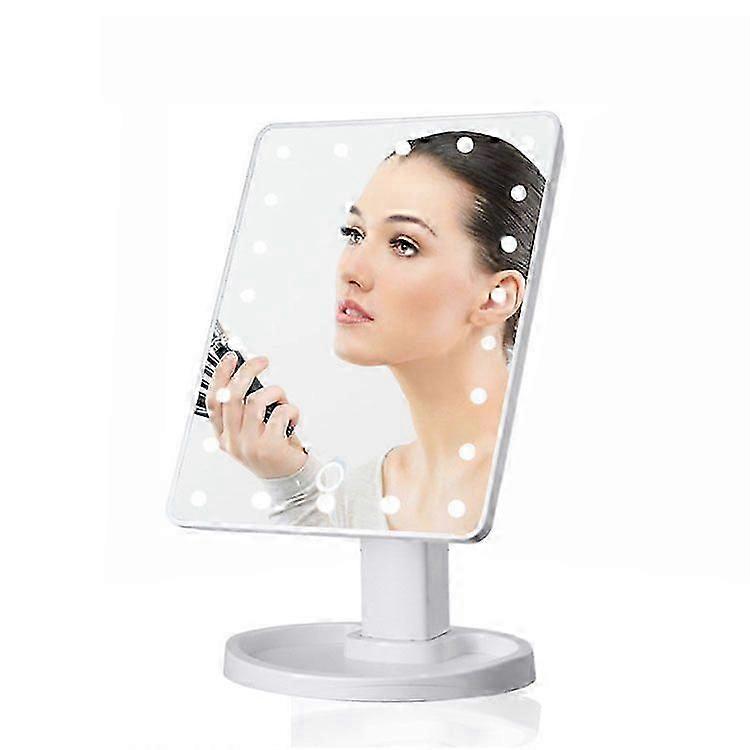 Makeup mirror with LED light - adjustable - white