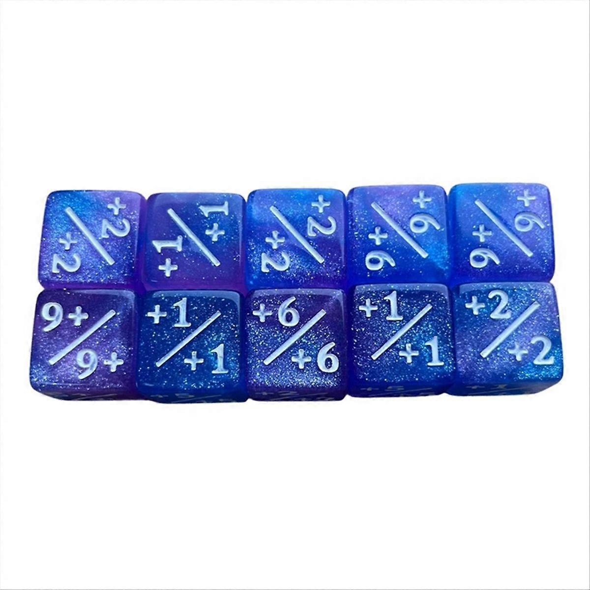 10Pcs Symbol Double Colors Math Counting Teaching Add Subtract Dice-C