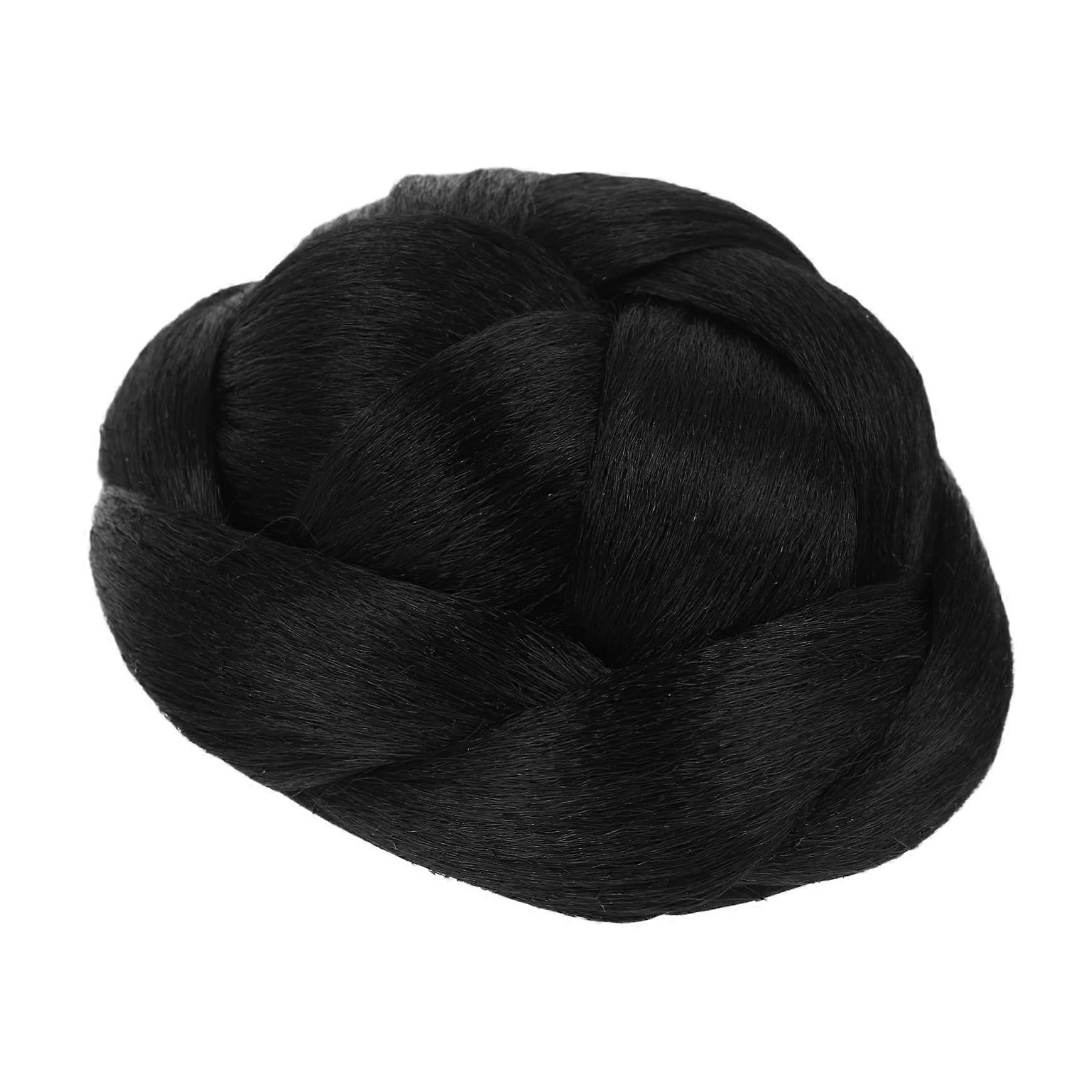 Synthetic Hair Bun Extension with Braid ClipOn Wavy Chignon for Women Instant Volume Boost