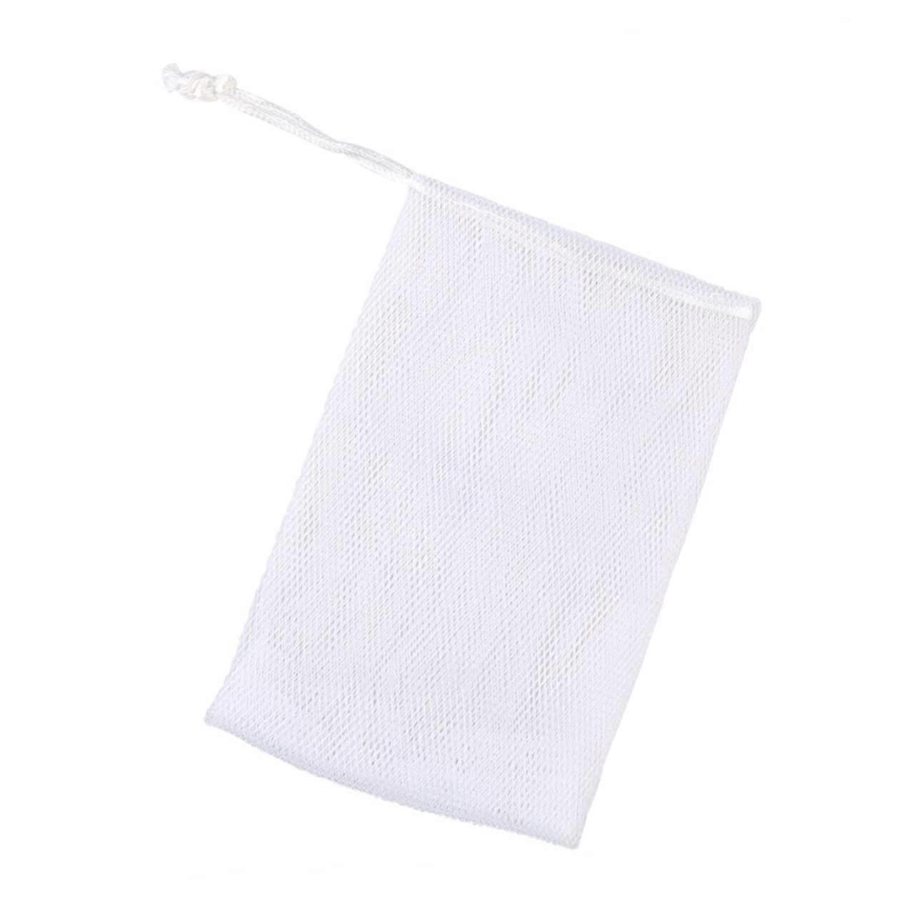 10pcs Foaming Mesh Soap Pouch with Drawstring for Quick Drying and Exfoliating in Shower and Bath