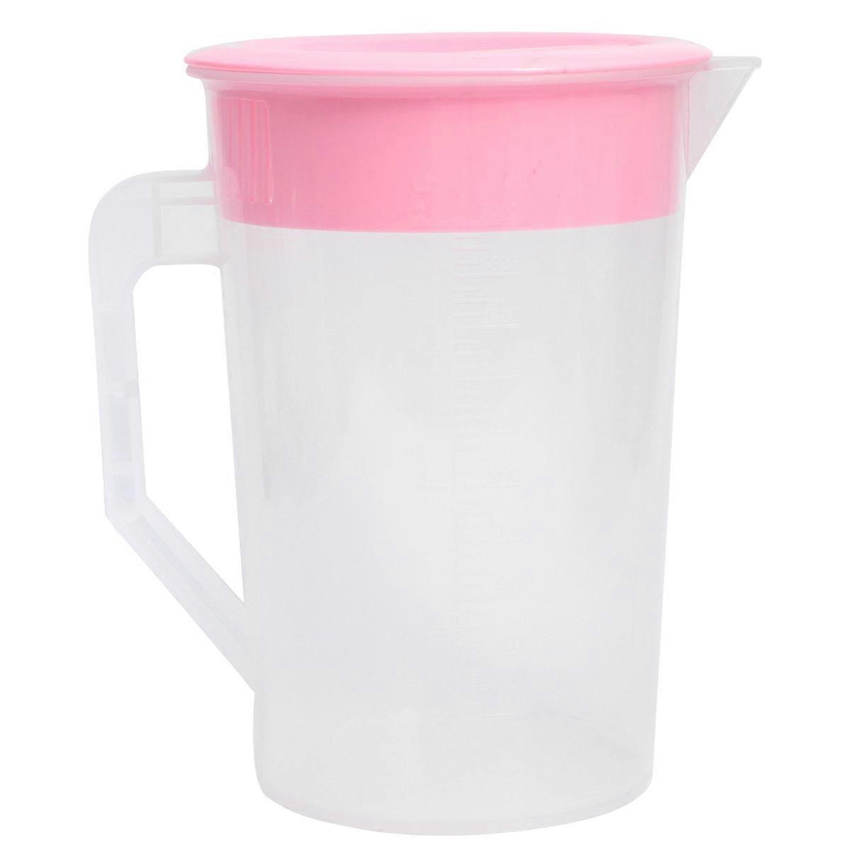 Cold Water Kettle with Scale Water Pitcher for Storage 3Pcs Pink