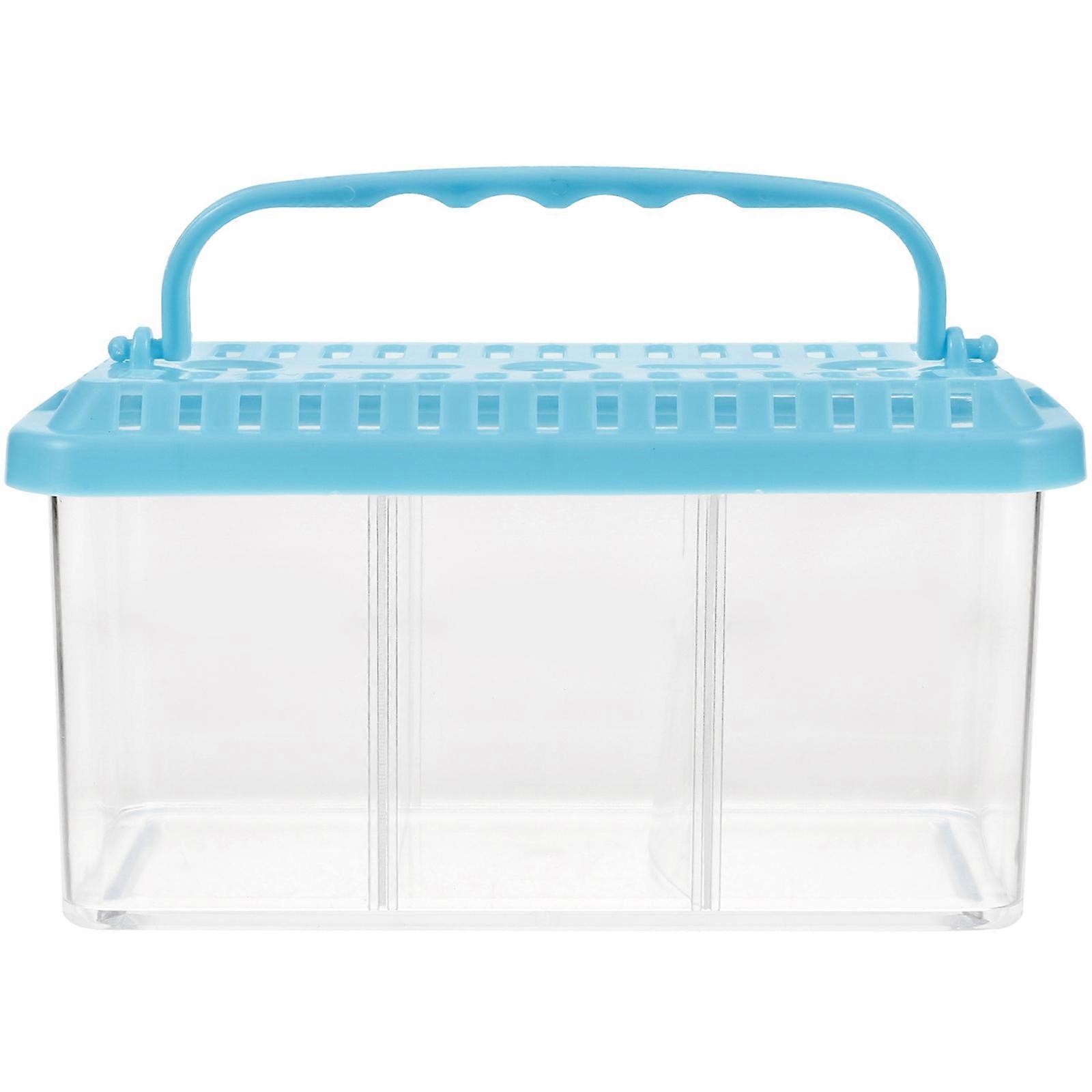 Sky-Blue Fish Breeding Box Isolation Box for Storing 5Pcs Plastic