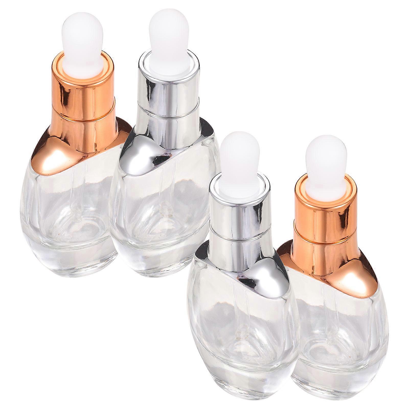 4Pcs Glass Dropper Bottles for Storage Multi-Function Portable Use