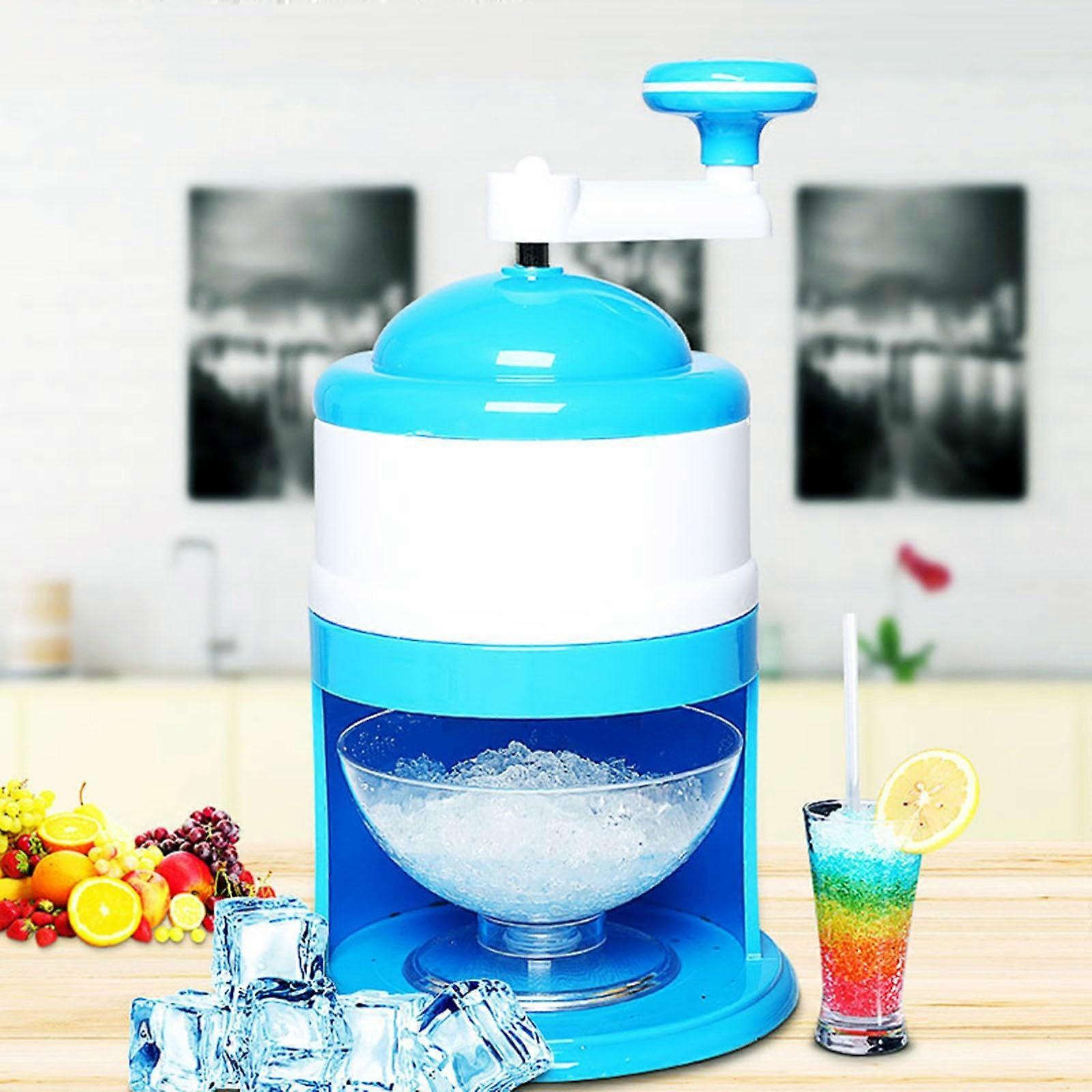 Ice Crusher Hand Crank Shaved Ice Maker with NonSlip Base for Home and Outdoor Use