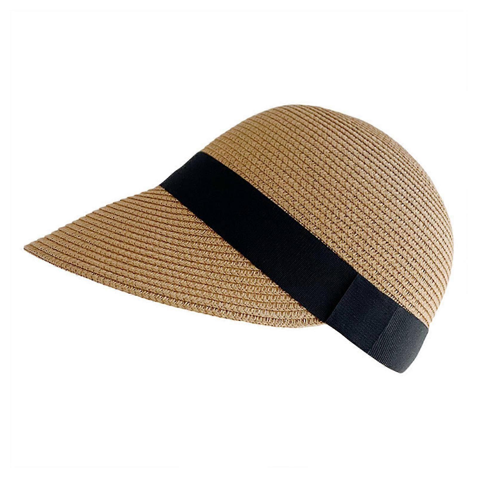 Straw Hat Versatile Adjustable Straw Weaving Extended Round Brim Beach Hat Photo Props