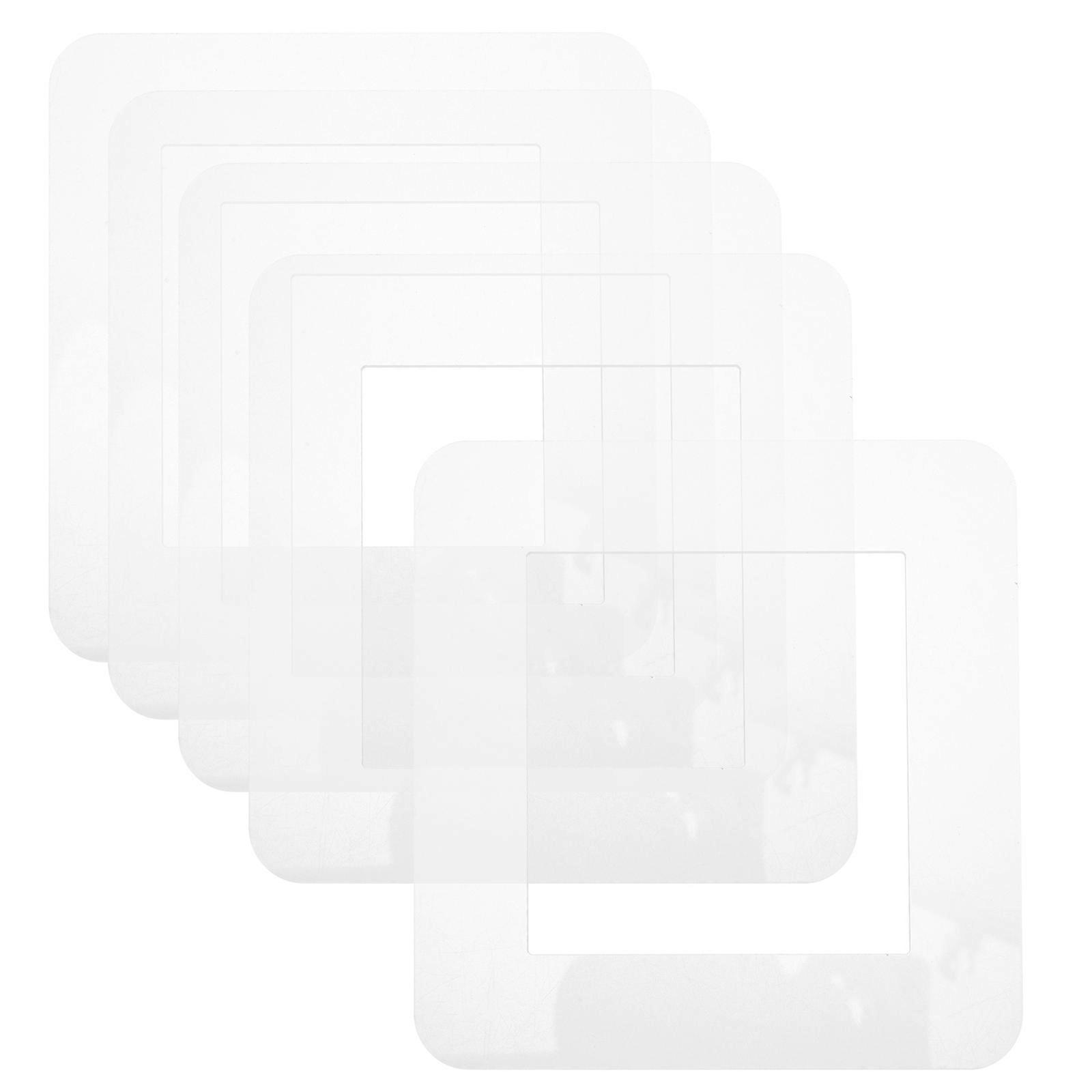 Light Switch Acrylic for Wall Decoration 5Pcs White