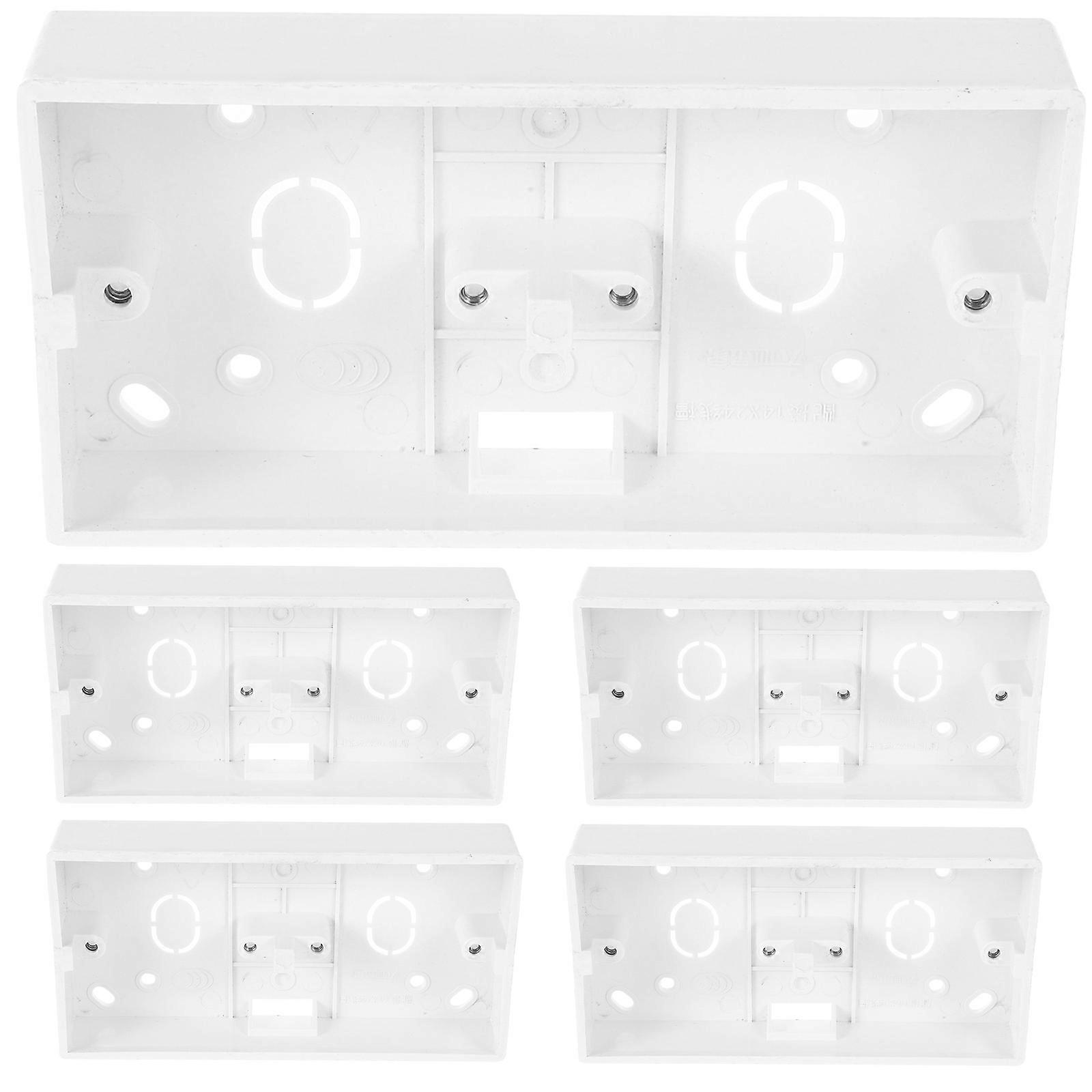 Switch Socket Panel Wall Mount Electrical Outlet Boxes for Connecting 5Pcs