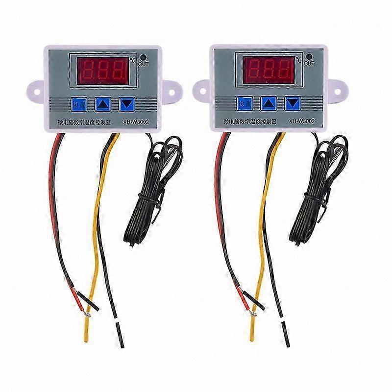 2-Pack Digital Temperature Controller with Microcomputer Thermostat for Heating and Cooling Applications
