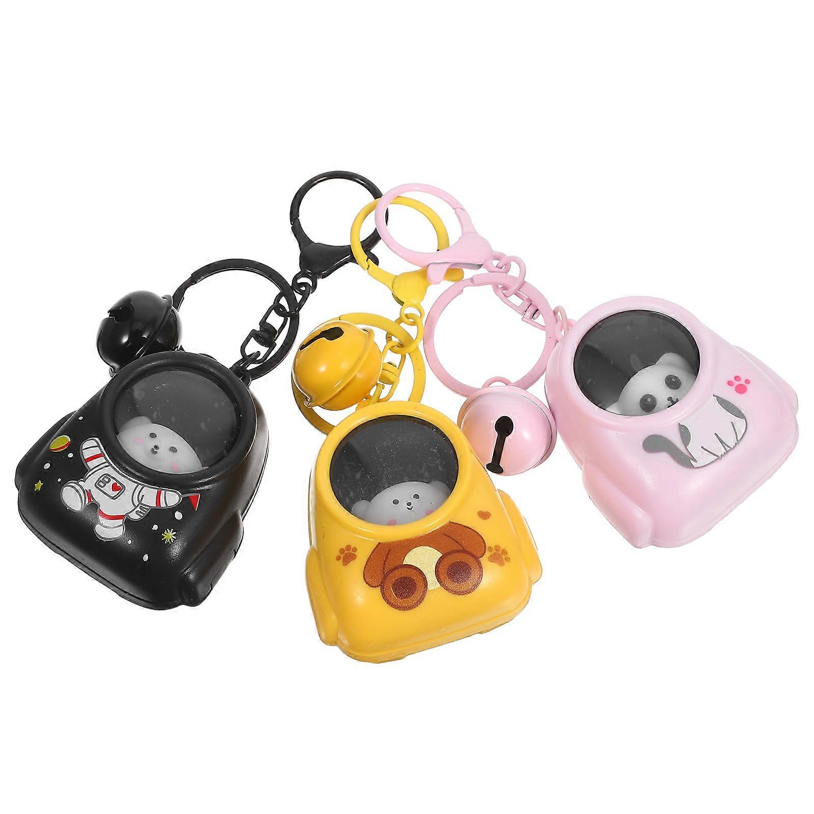 Multifunctional Hanging Decoration Mini LED Keychain for Purses 3Pcs