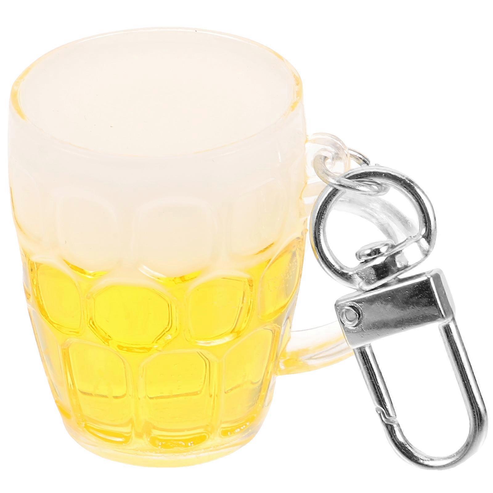 Mug Pendant Beer Mug Keychain Bag Hanging Ornament Realistic Simulation Multi Material Function 1Pcs