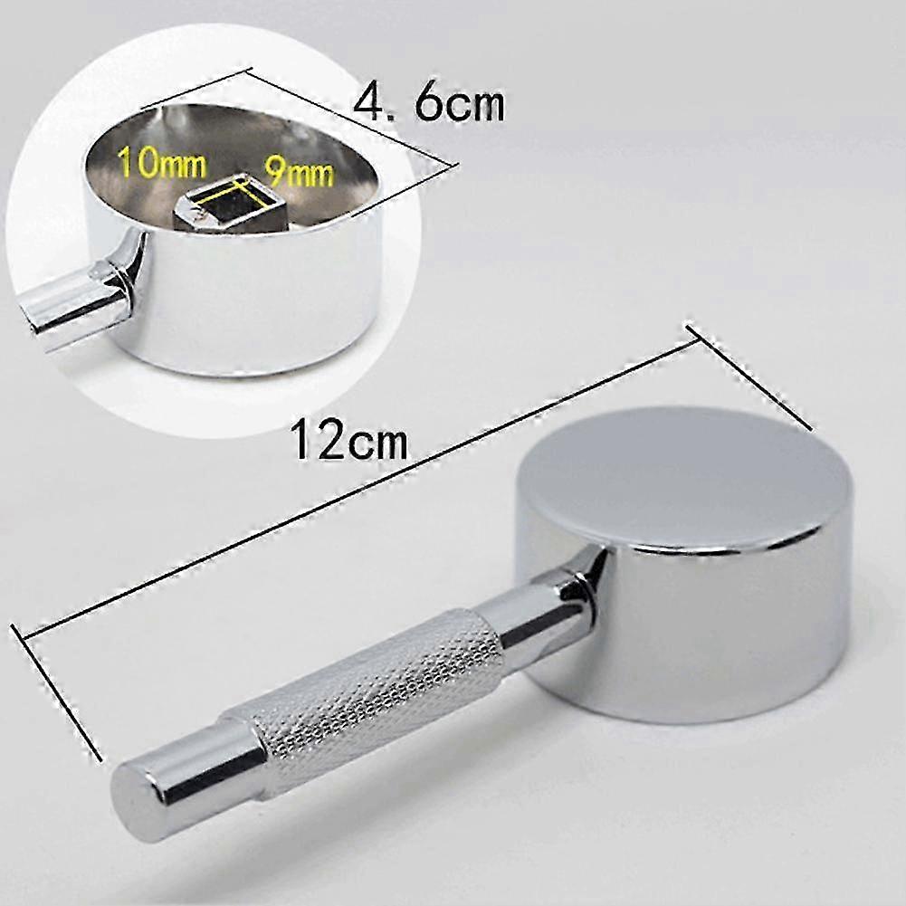 Chrome Bathroom Faucet Handle Replacement with Ergonomic Grip and Chrome Plated Finish