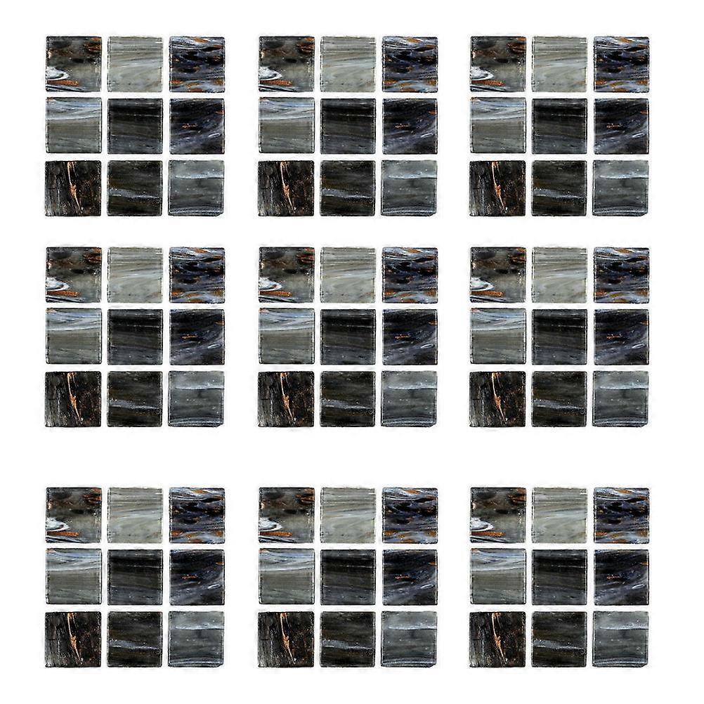 Black Tile Stickers Mosaic Tile Sticker for Wall Decor 36Pcs