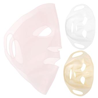 3pcs Reusable Silicone Face Mask Cover with Ear Hooks for Women Moisturizing Skincare Gold Light Pink