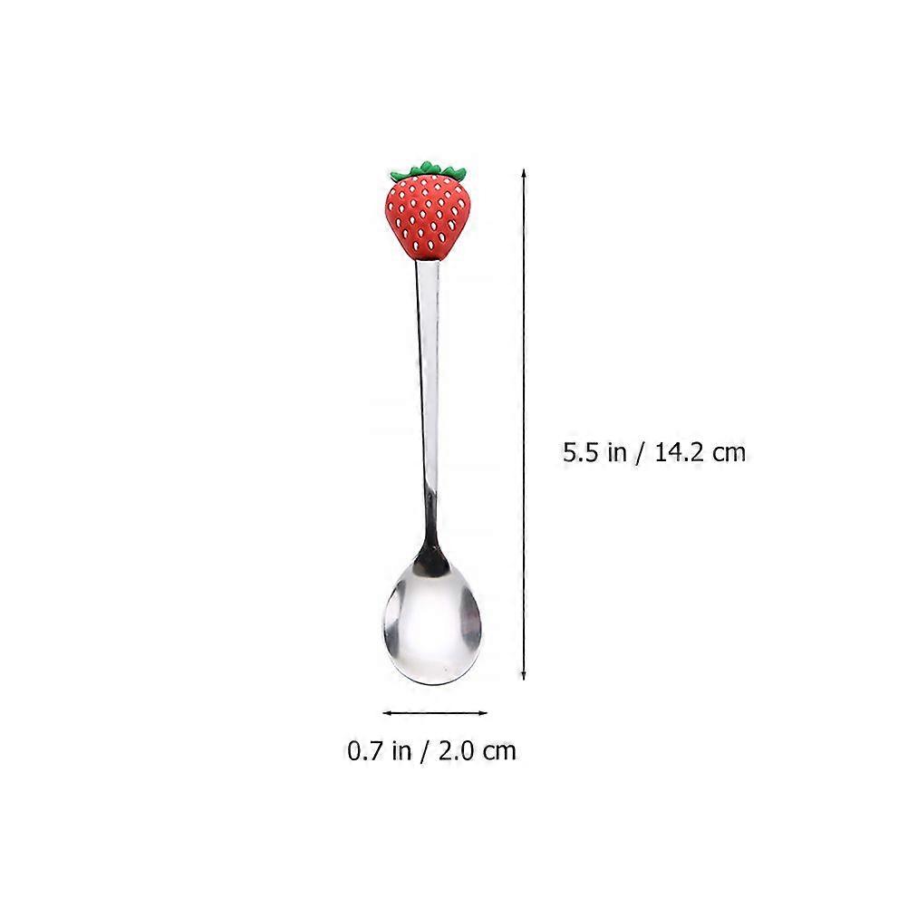 4PCS Creative Fruit Shaped Tableware Stainless Steel Fork Spoon Eating Tools