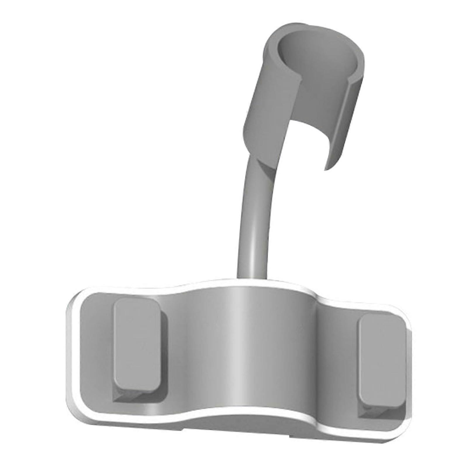 Shower Head Holder 360° Rotatable Wall Mounted Adjustable Bracket with Enlarged Panel Gray