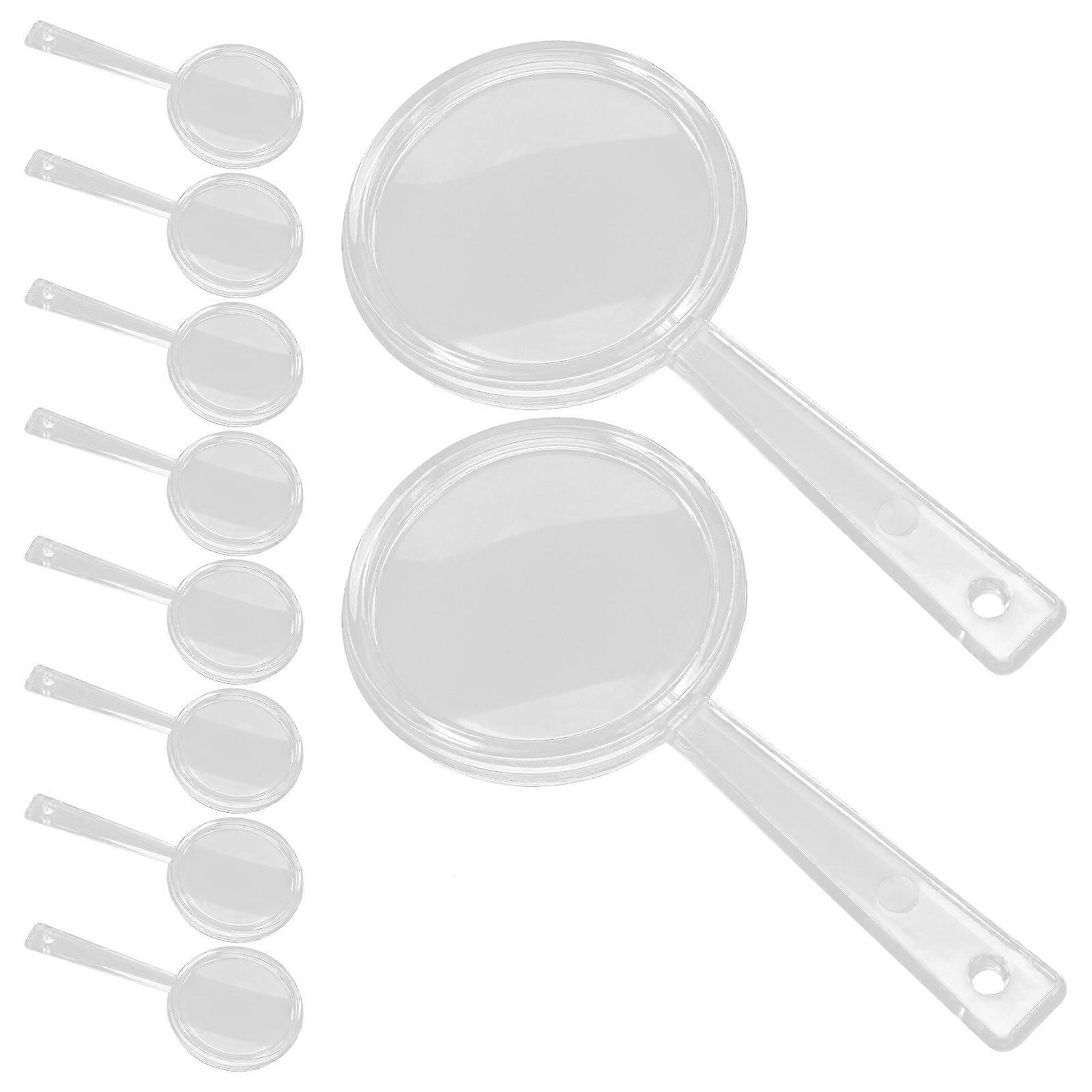 Handheld Magnifying Lens Kids Explore Magnifier with 20Pcs for Reading Use