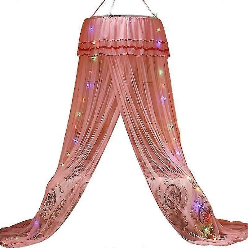 Ruffle Dome Ceiling Mosquito Net Princess Mesh Canopy Dust-proof Bedroom Decor