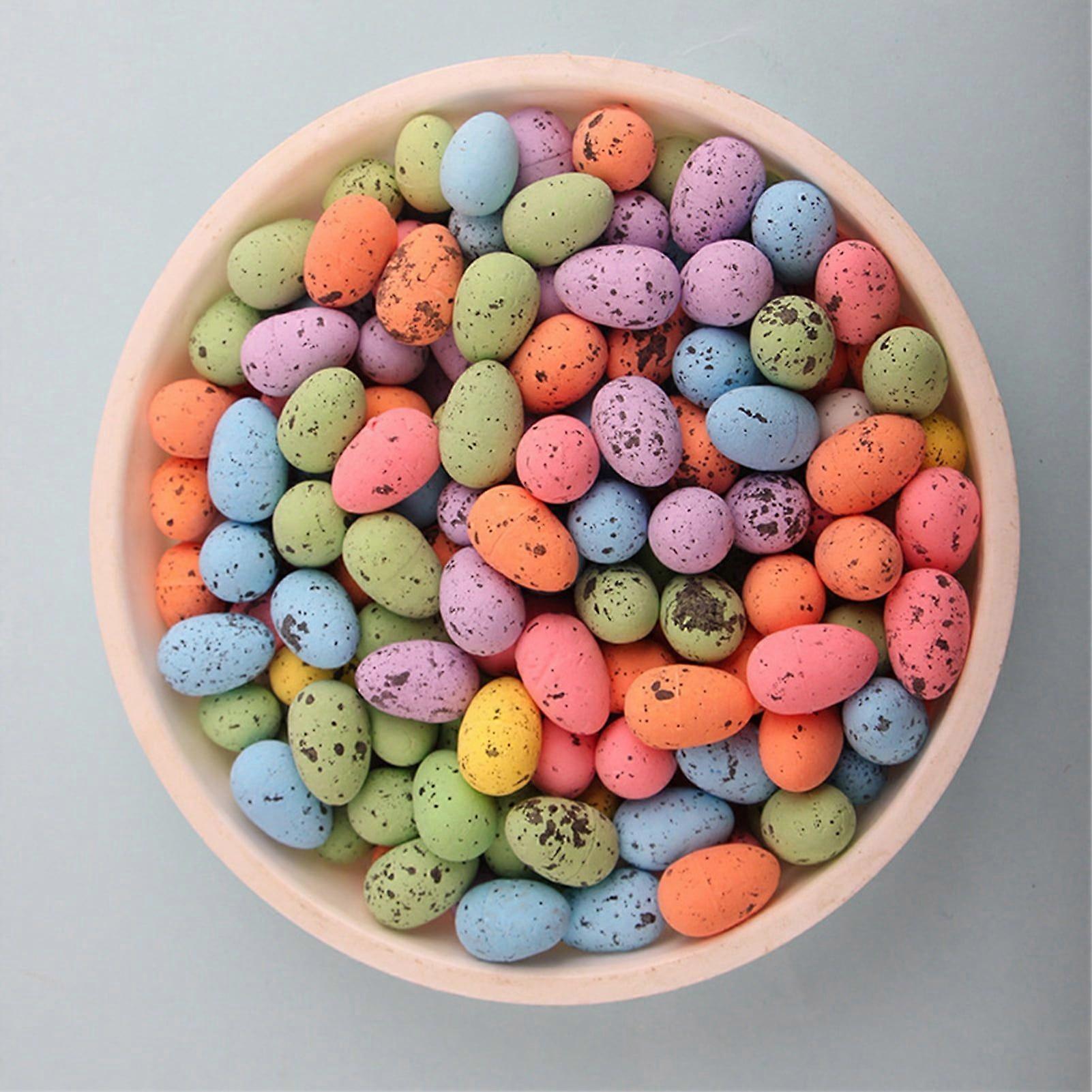 50Pcs Colorful Mini Easter Egg  Crafts Home Decoration,Small Spotted Simulated