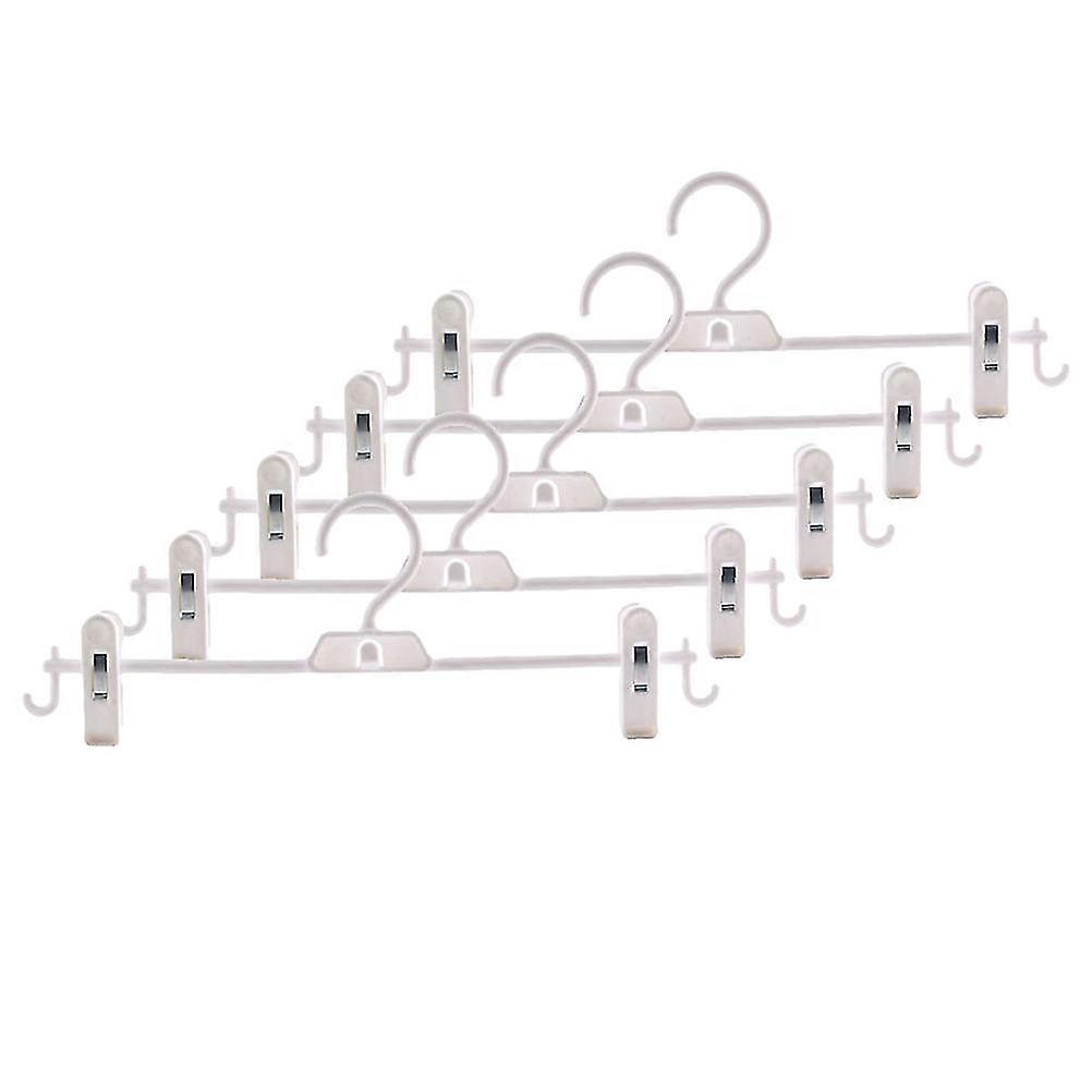 Practical Non-Slip Hanger for Clothes with Clip 10Pcs White Multifunctional