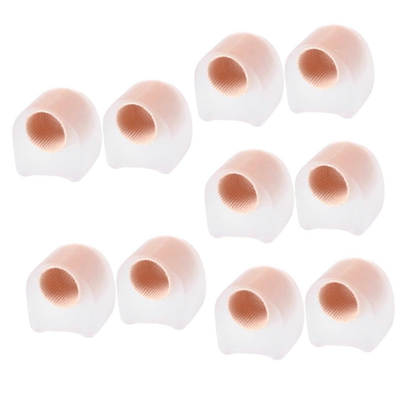 10pcs Transparent Toe Separators Bunion Corrector Ergonomic Comfort Fit for Day and Night Use