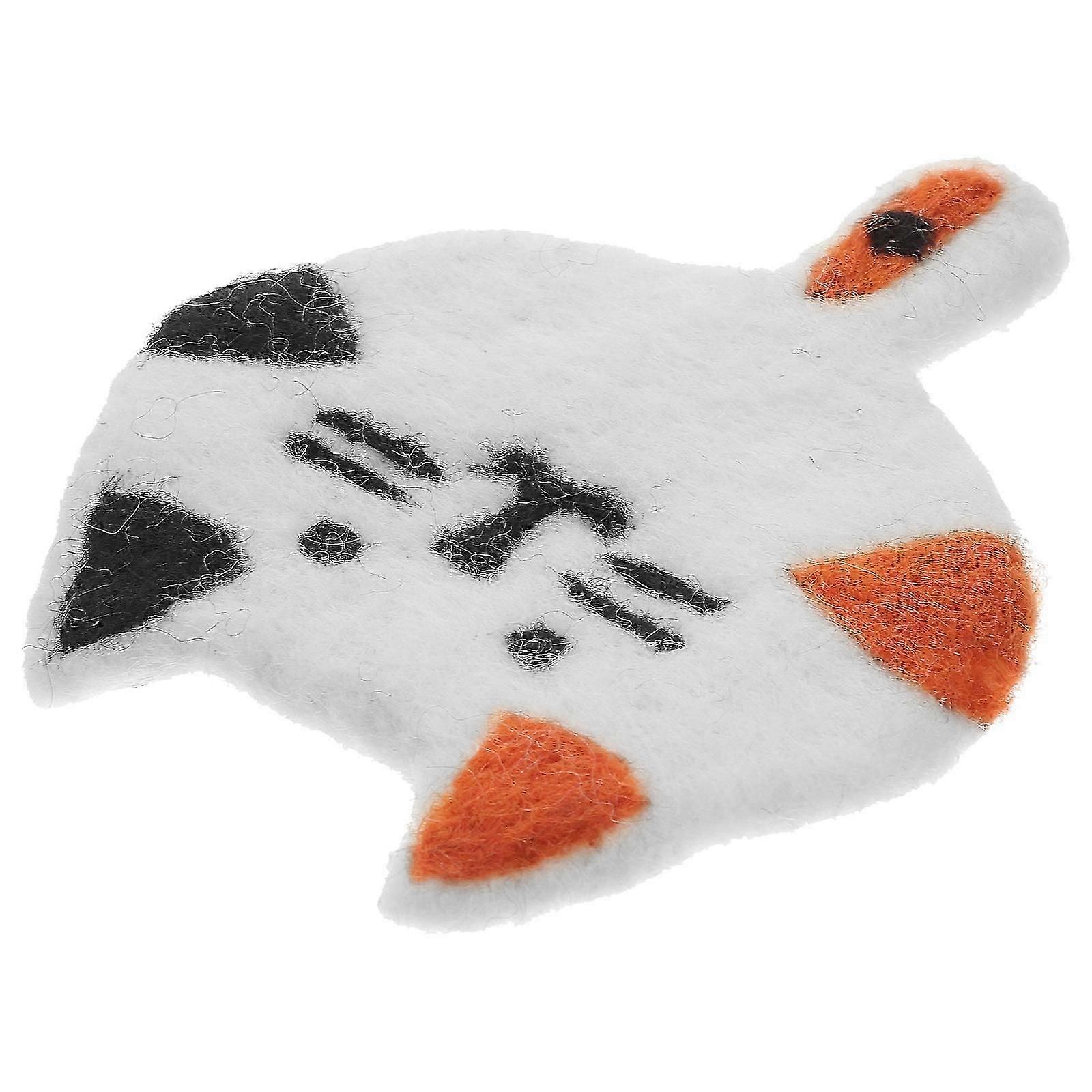 Creative Cat Cup Coasters Cute Design Wool Felt Material Water Absorbent Caf Decor 1Pack