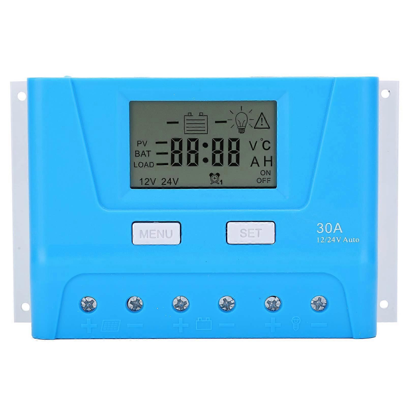 30A PWM Solar Charge Controller 12V 24V for Street Lights with Automatic Voltage Recognition