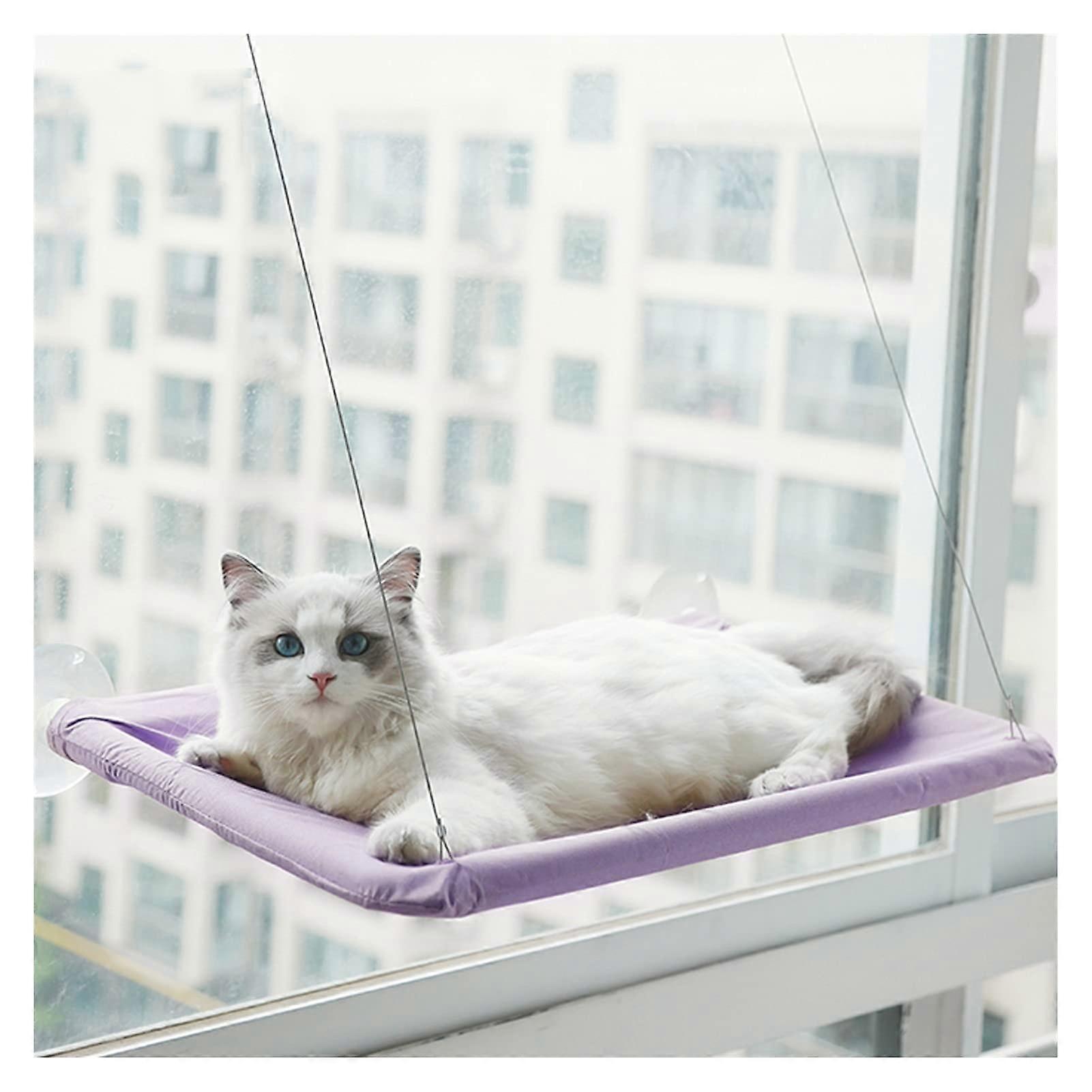 Cat Window Perch with Strong Suction Cups, SpaceSaving Indoor Cat Hammock Bed for Sunbathing