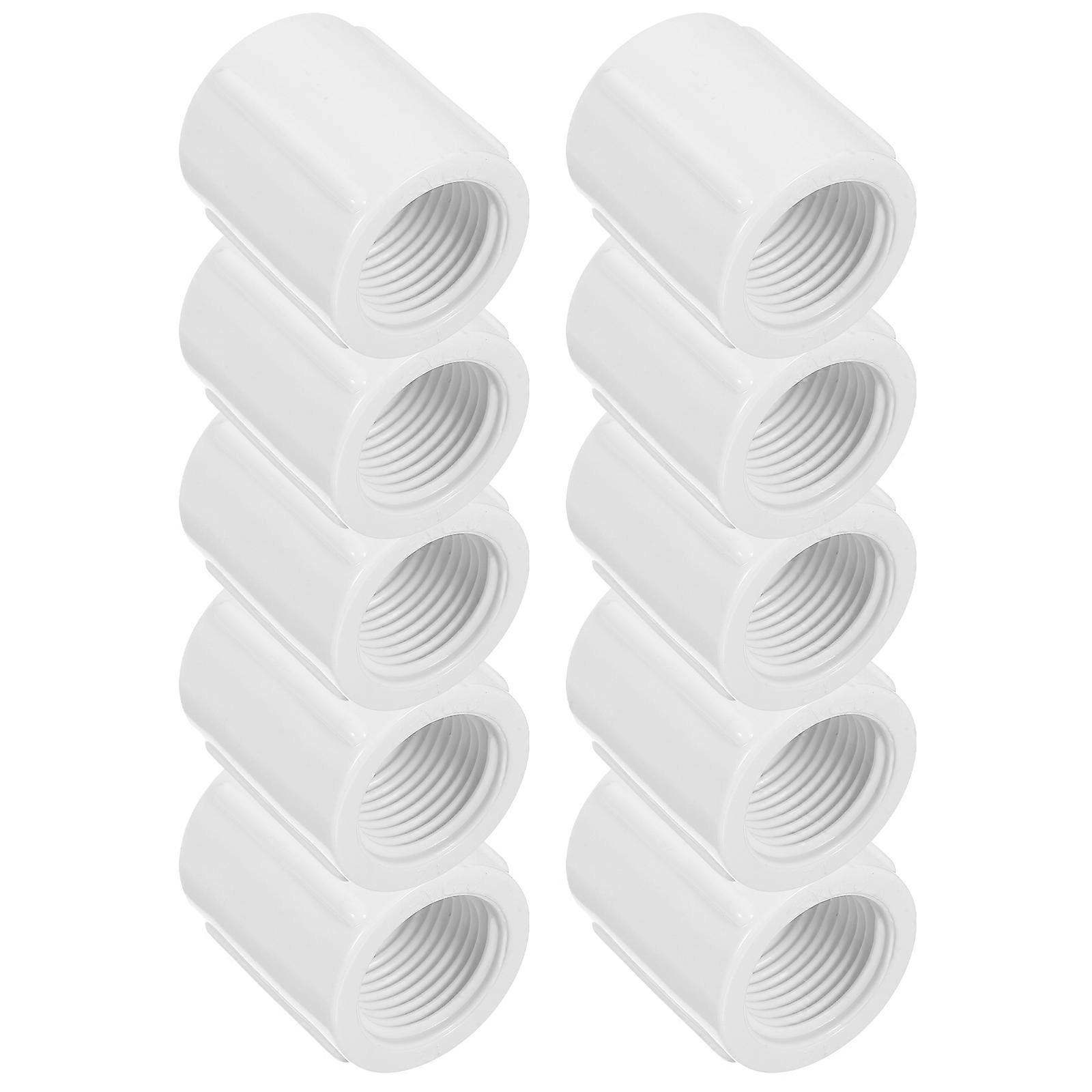 PVC Threaded Pipe Adapter for Pipe 20Pcs White PVC Fitting Connector