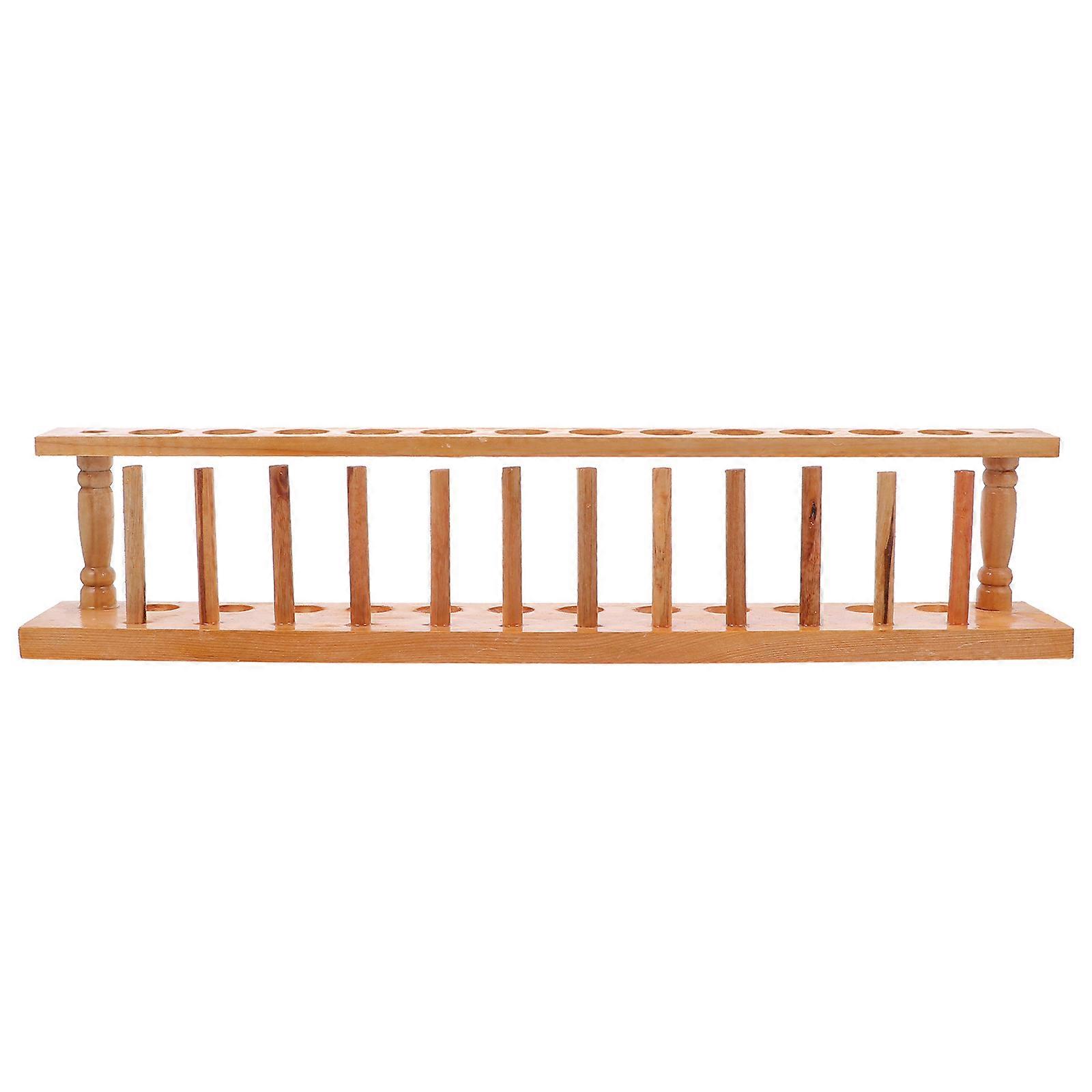 Wooden Laboratory Test Tube Rack for Teaching Use Practical Holder