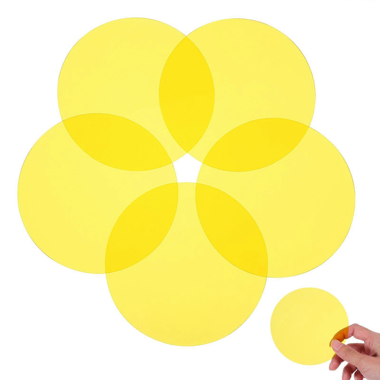 Yellow Color Film Light Diffuser for Lighting Use 5Pcs Warm Light Filter