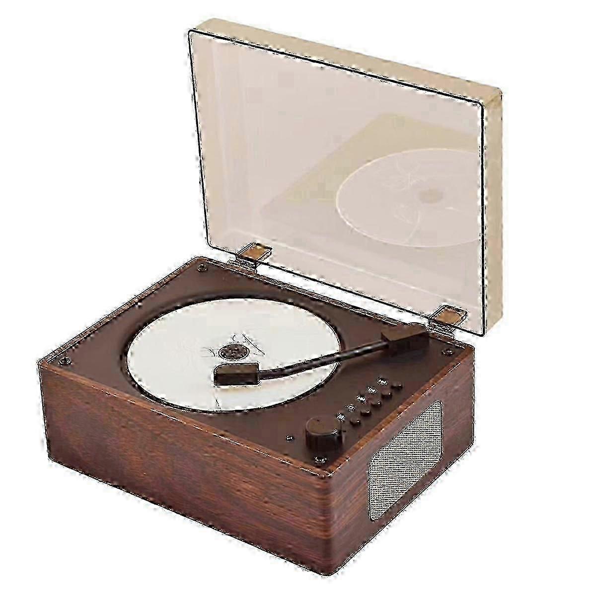 Lecteur CD rétro rechargeable, compatible Bluetooth 5.0, compatible CD, USB, AUX 3,5 mm