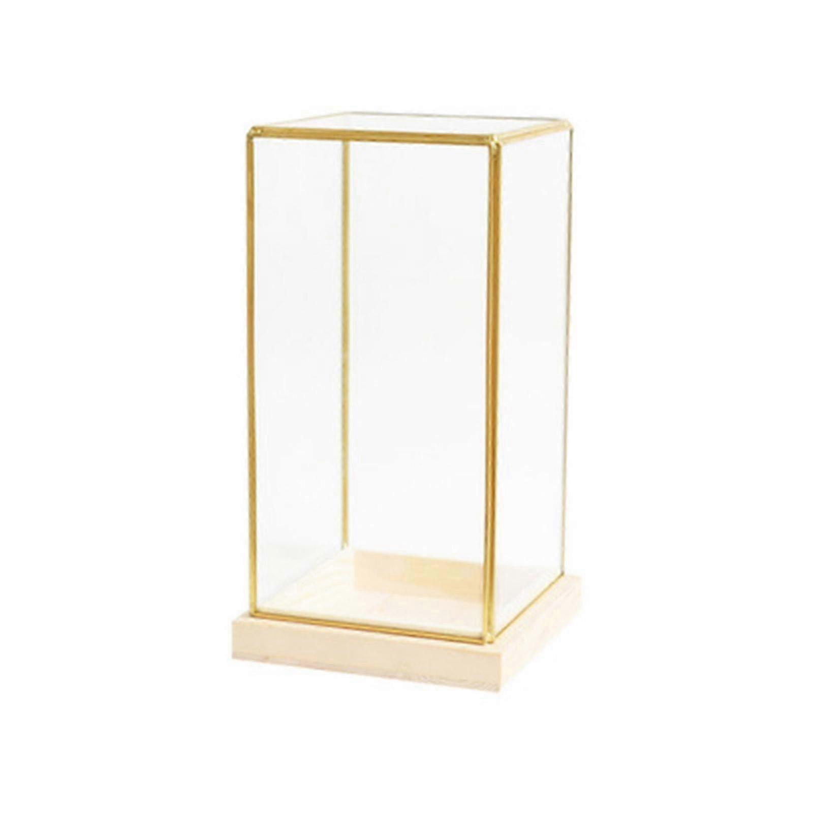 Vitrine élégante pour objets de collection Assembler des couvercles transparents Cadre en laiton Enveloppes en verre Décors pour vitrines de salon 2025