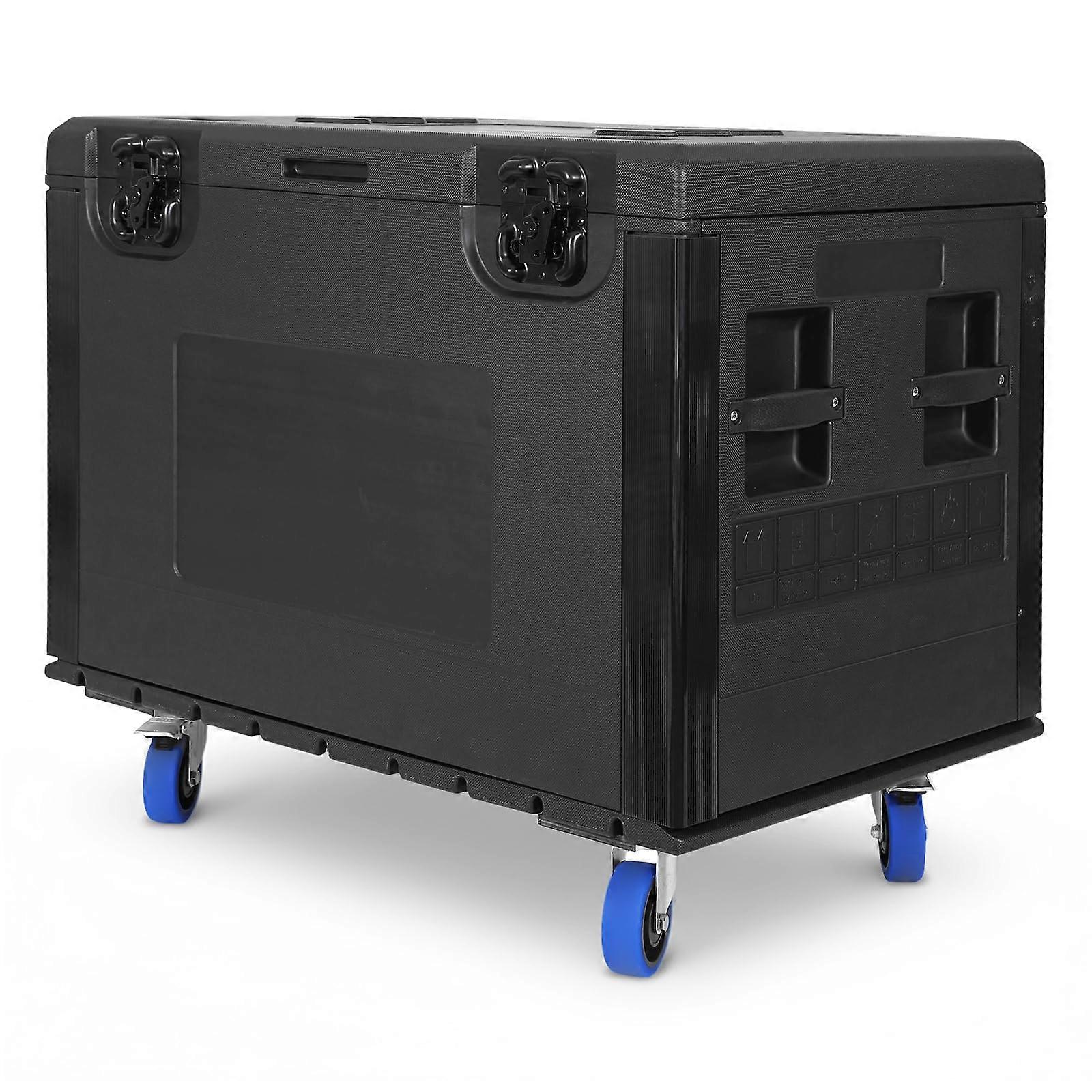 DJ Road Case ATA Flight Case with Locking Casters, Stackable Cable Trunk for Pro Audio Gear