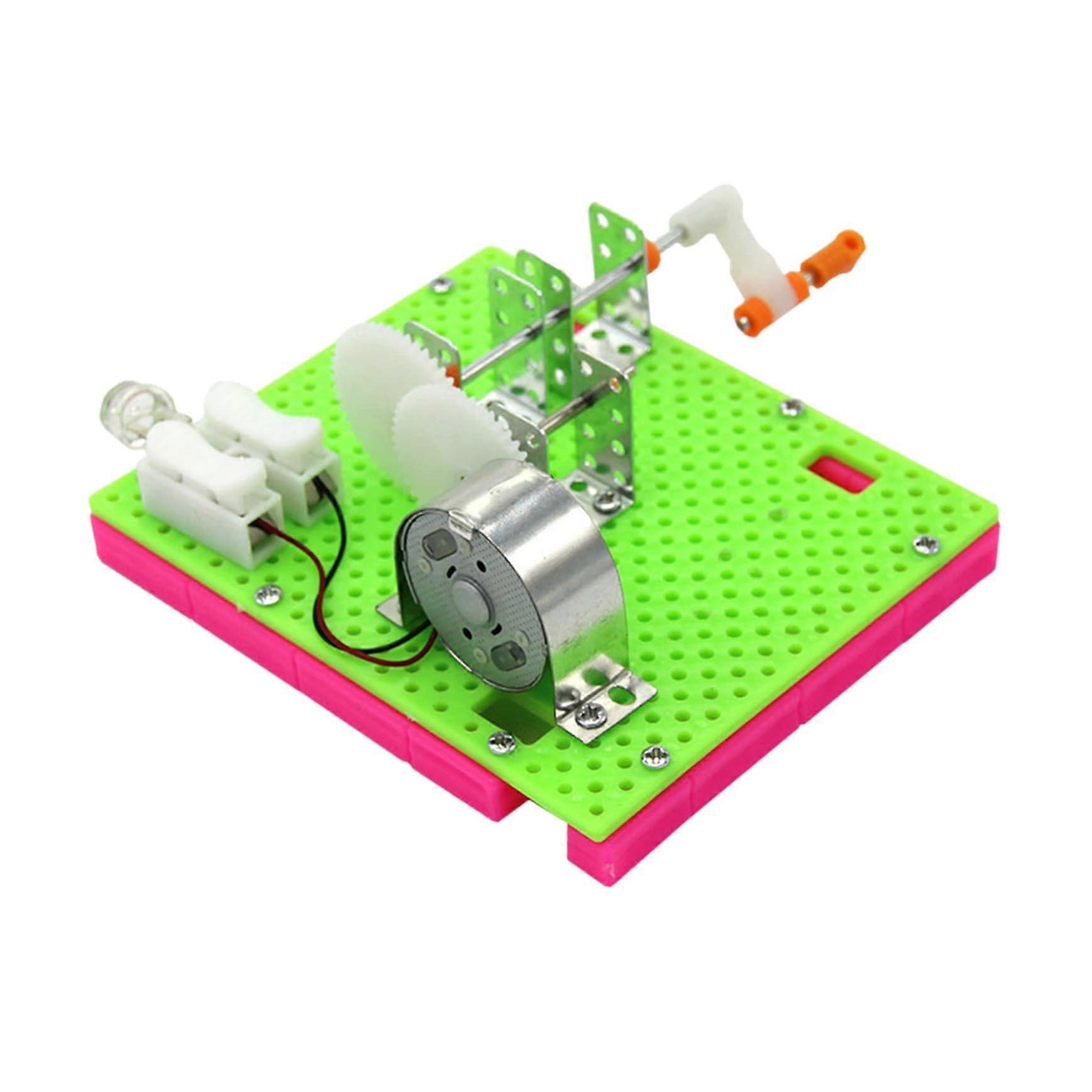 DIY Hand Crank Generator Kit for Students, STEM Science Experiment Dynamo Model, Easy Assembly