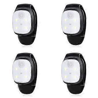 4 lampes LED réfléchissantes à clipser pour la course à pied, rechargeables par USB, pour une sécurité optimale.