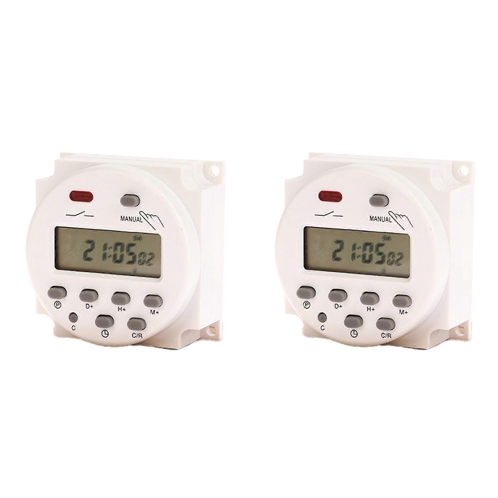 2X 220V CN101A Digital LCD Power Timer Programmable Time Switch Relay CN101 Timer Switch Power Timer